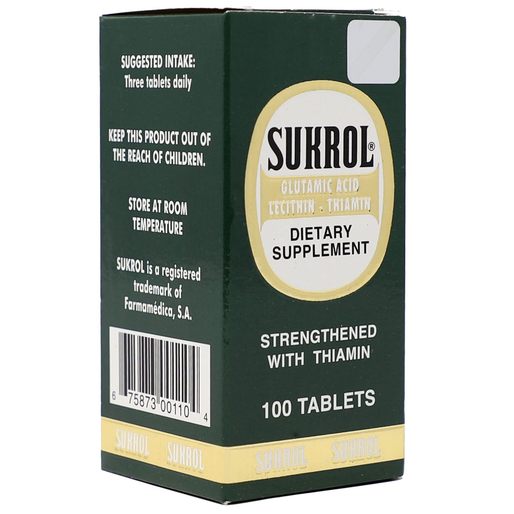 Sukrol, Vitamin, Improve Healthy Brain Function, 100 Tablets, Bottle Sukrol Au supplements