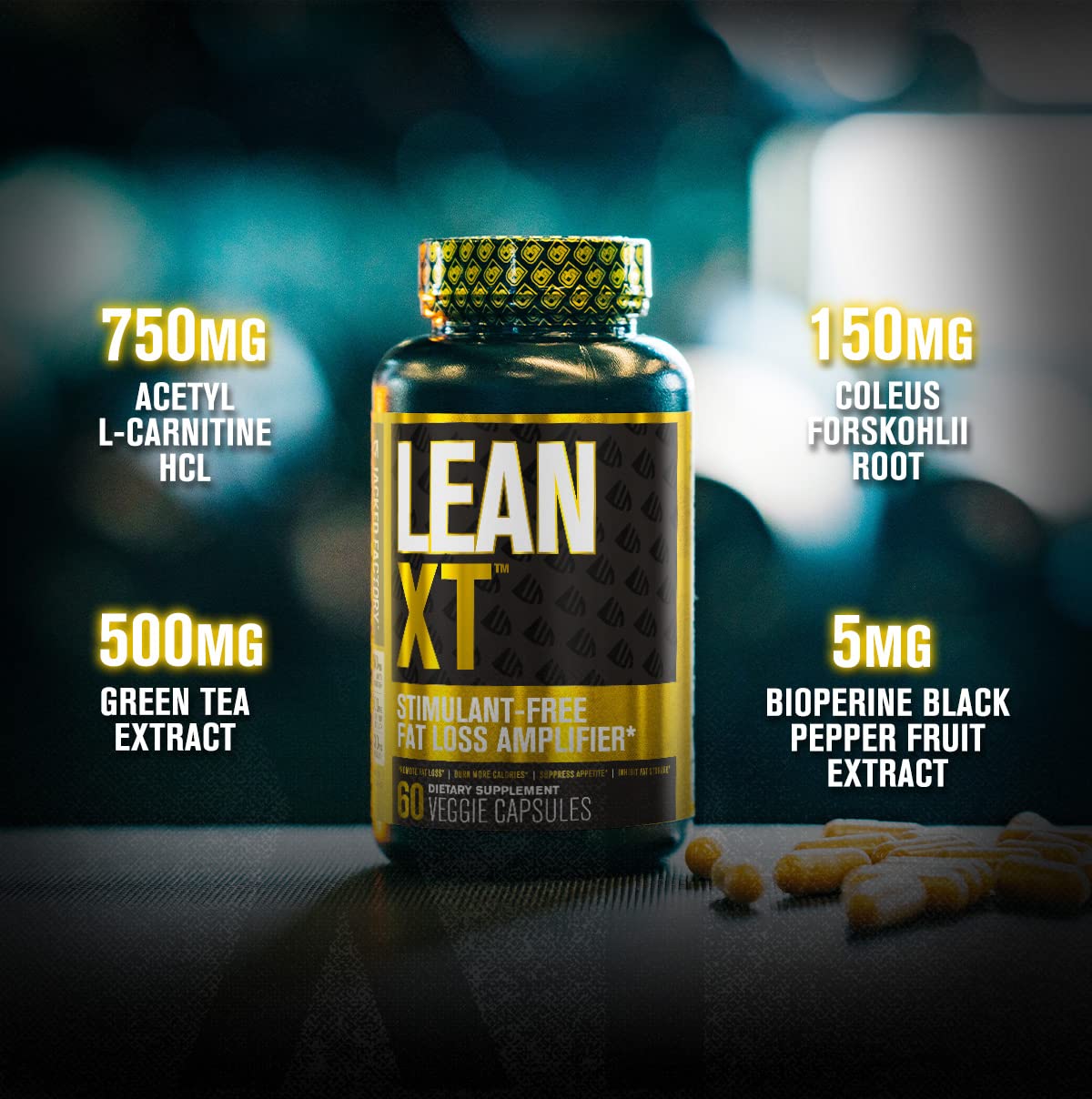 Lean-XT Caffeine Free Fat Burner - Non Stim Weight Loss Supplement, Appetite Suppressant Jacked Factory Au supplements