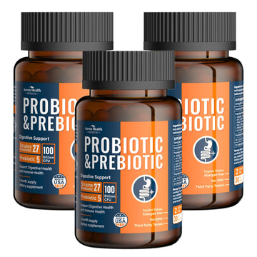 Anven Health 100 Billion Probiotics for Men and Women 27 Strains 5 Organic Prebiotics for Gut Digestive & Immune Health, Supports Diarrhea Gas Bloating, Non-GMO, Zero Fillers – Made in USA丨180 Caps Anven Health Au supplements