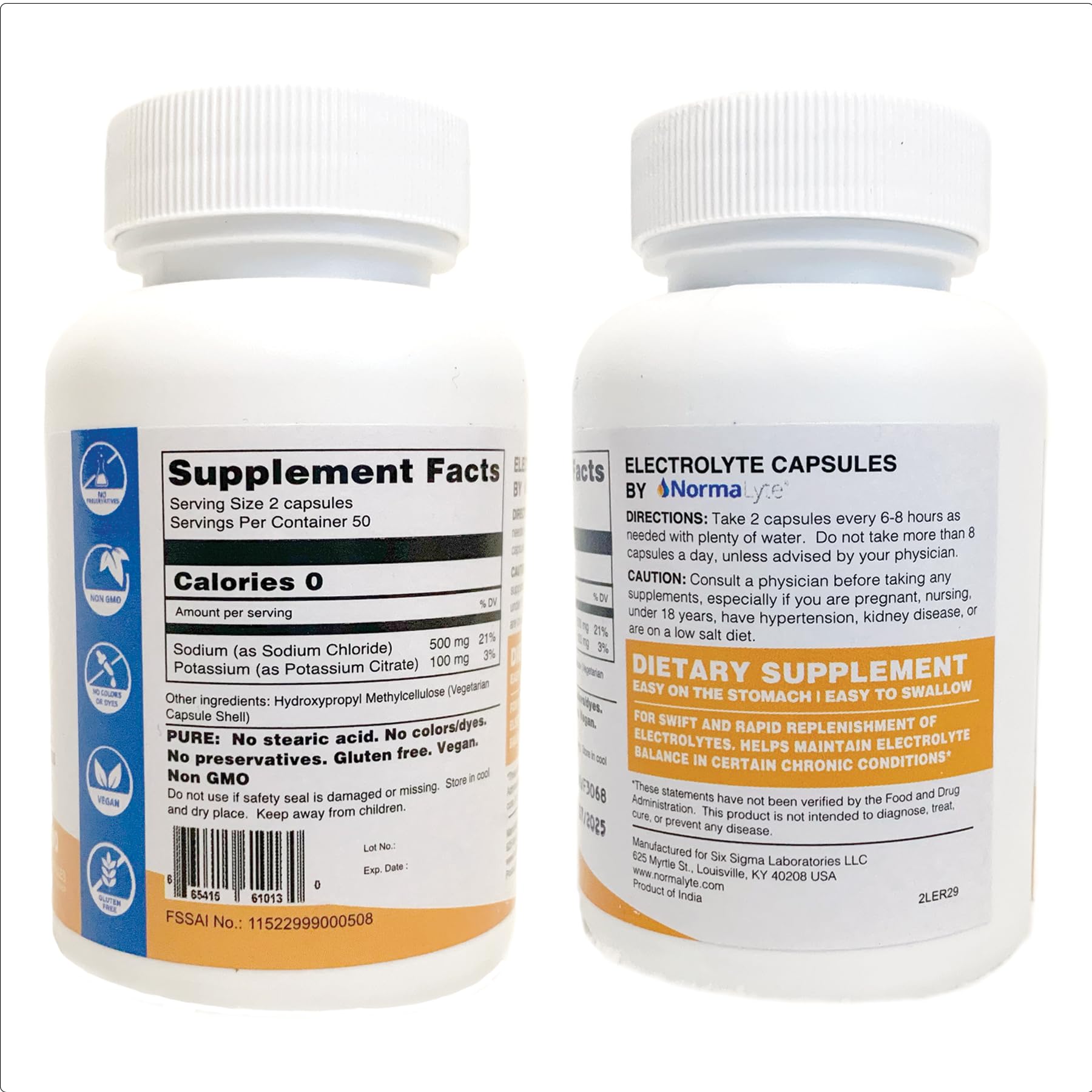 NormaLyte Electrolyte Capsules - Replenish Electrolytes for Peak Performance - Hydration Salt Pills with Essential Minerals for Energy Boost, and Muscle Recovery - 100ct/Bottle NormaLyte Au supplements