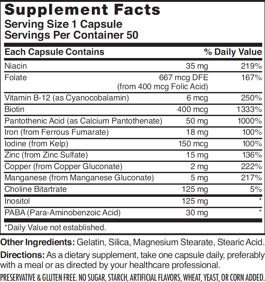 Nature's Blend Vitamins For Hair Capsules 50 Ct Nature's Blend Au supplements
