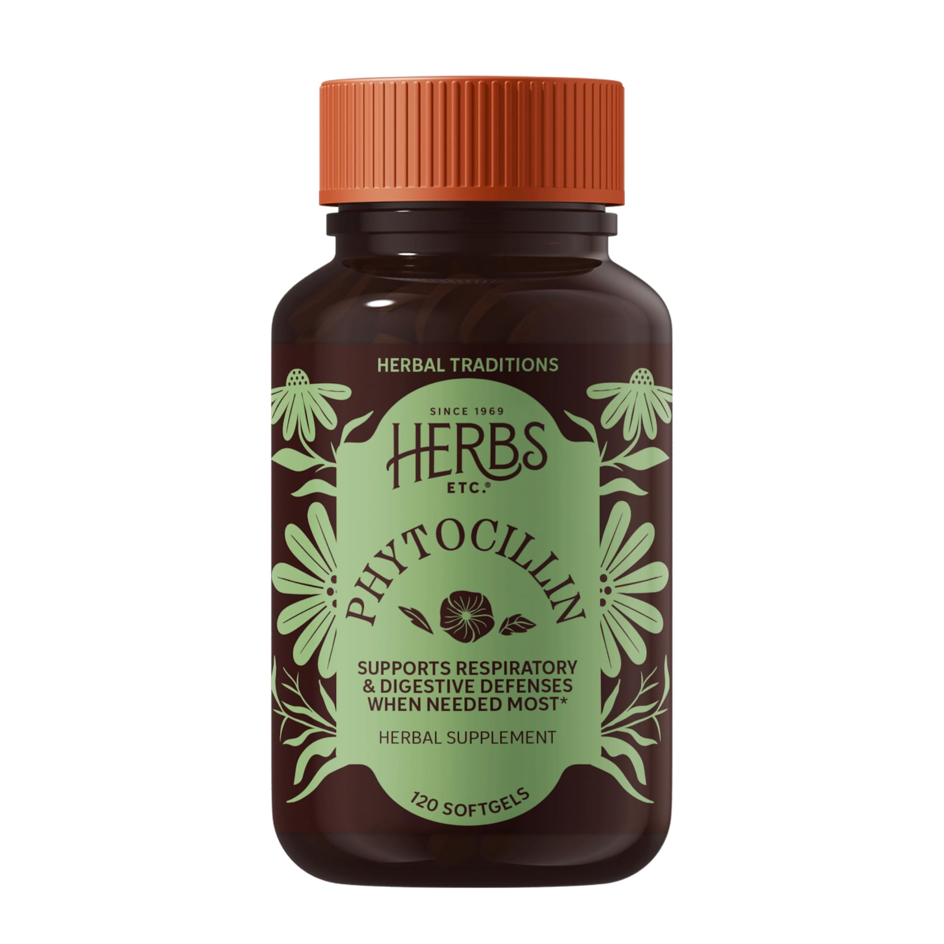 Herbs Etc. Phytocillin - Respiratory & Digestive Health Support Supplement - Herbal Formula to Support Digestion - Support Healthy Breathing - 120 Softgels (120 Servings) Herbs Etc. Au supplements