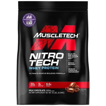 Muscletech Whey Protein Powder (Milk Chocolate, 10 Pound) - Nitro-Tech Muscle Building MuscleTech Au supplements