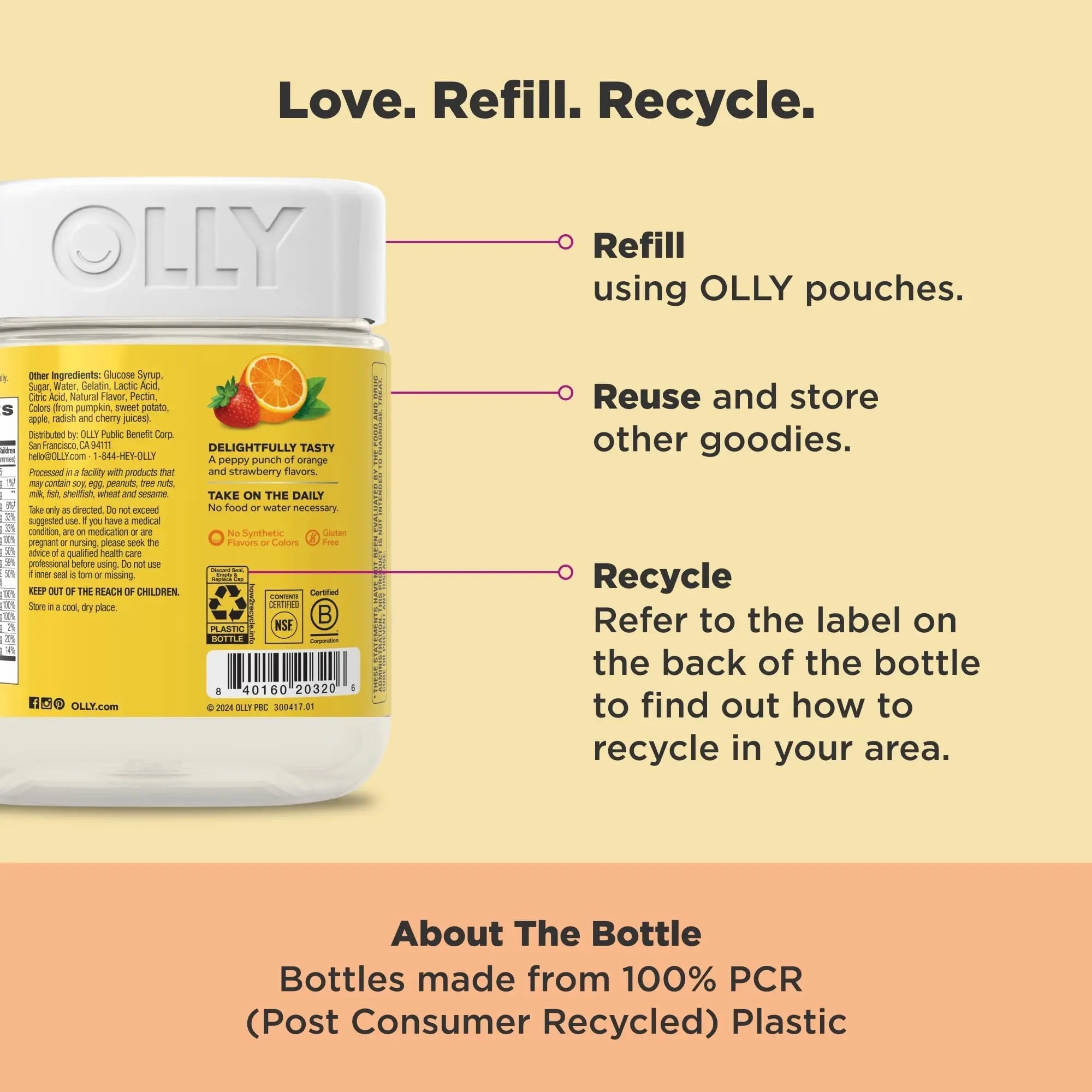 OLLY Kids Multivitamin Gummy Worms, Overall Health and Immune Support, Vitamins and Minerals A, C, D, E, Bs and Zinc OLLY Au supplements