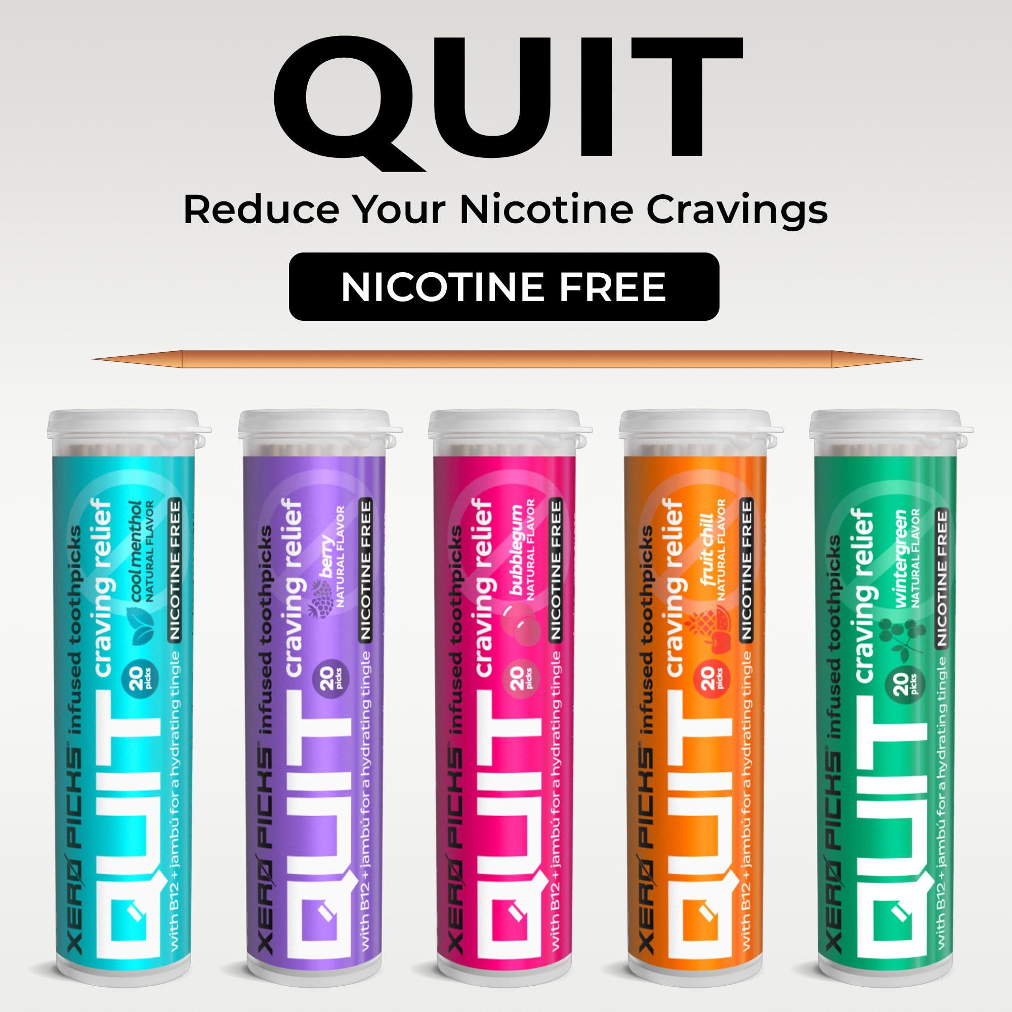 Xero Picks Infused Flavored Toothpicks to Help Quit Smoking - Nicotine Xero Picks Au supplements