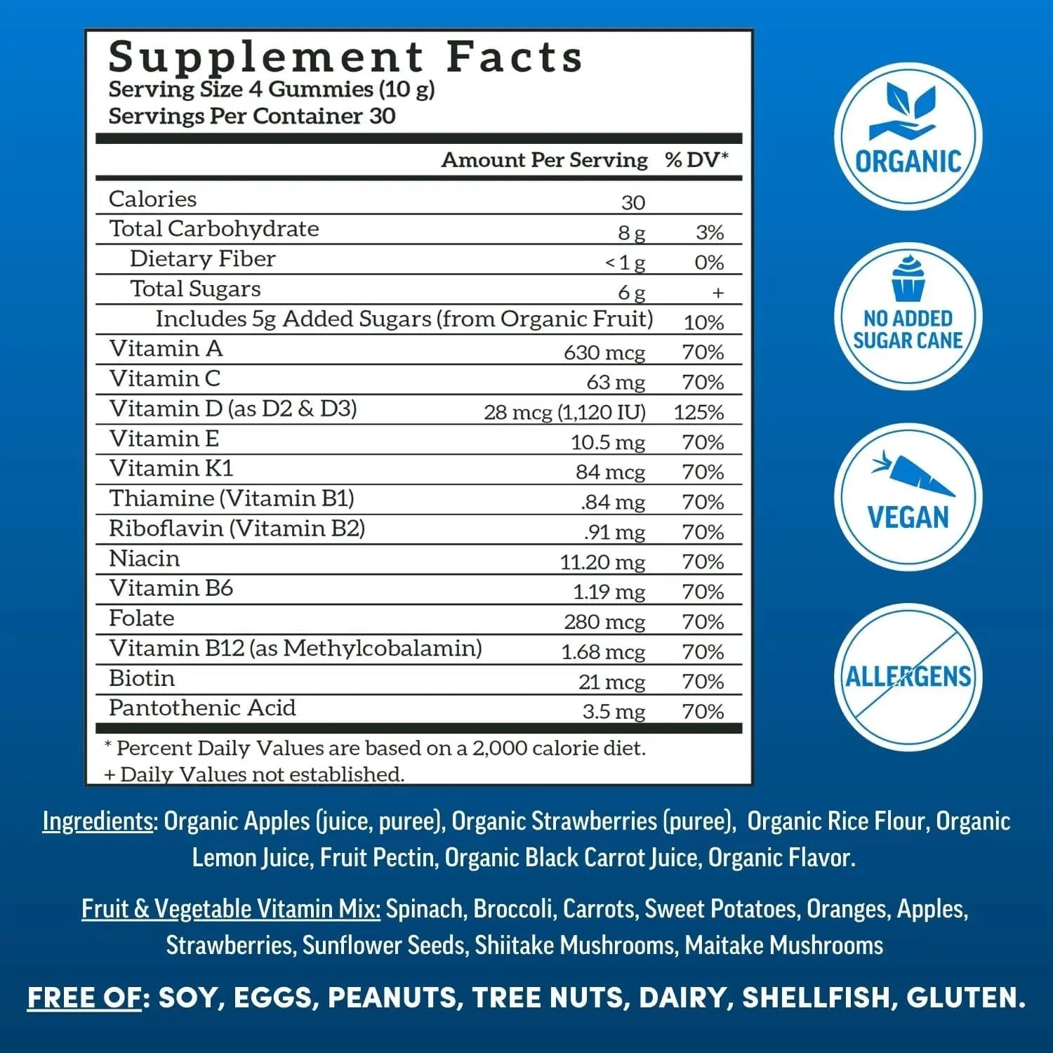 Llama Naturals Multivitamin for Men, Vegan, Organic Gummies with Vitamin D, C and K, Men's Real Fruit Gummy Vitamins Llama Naturals Au supplements