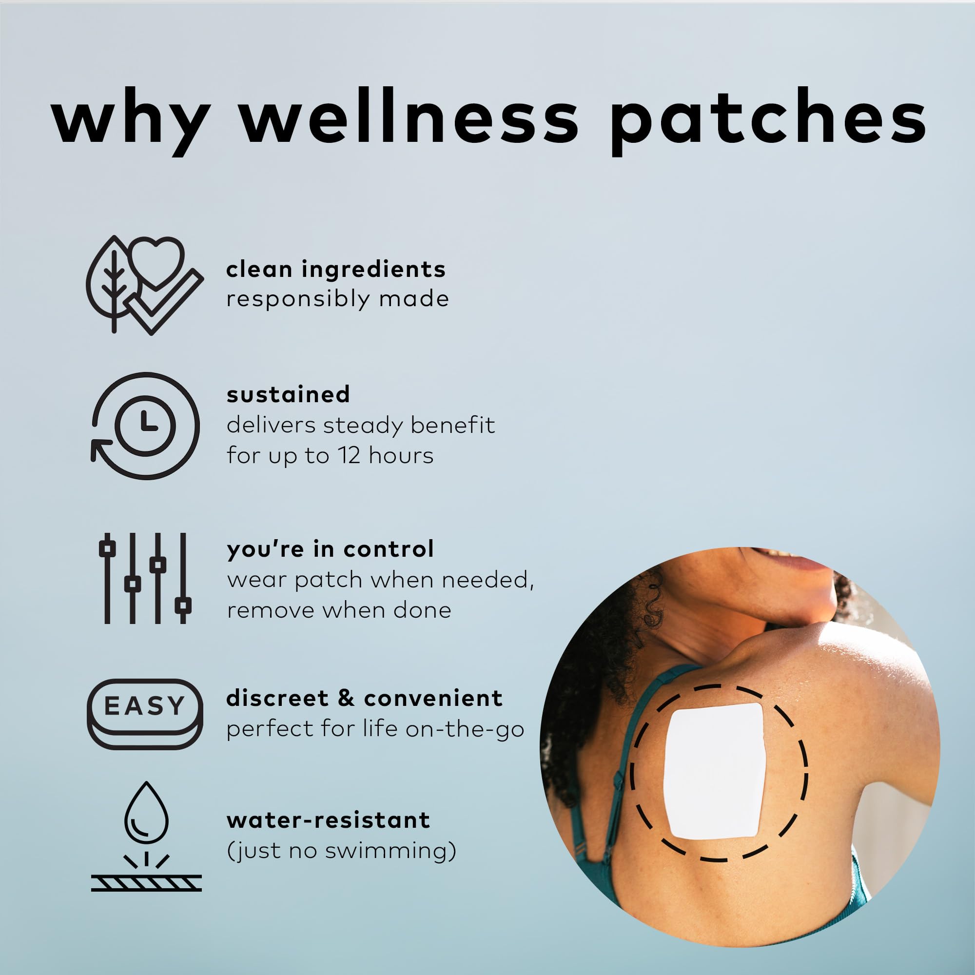 The Good Patch Muscle Pain Relief Patches, Natural Patch with Menthol, Lavender, Arnica and Aloe Vera, Sustained Release, Plant Powered Wearable Wellness, For Back, Neck, Arms, Legs (16 Total Patches) The Good Patch Au supplements
