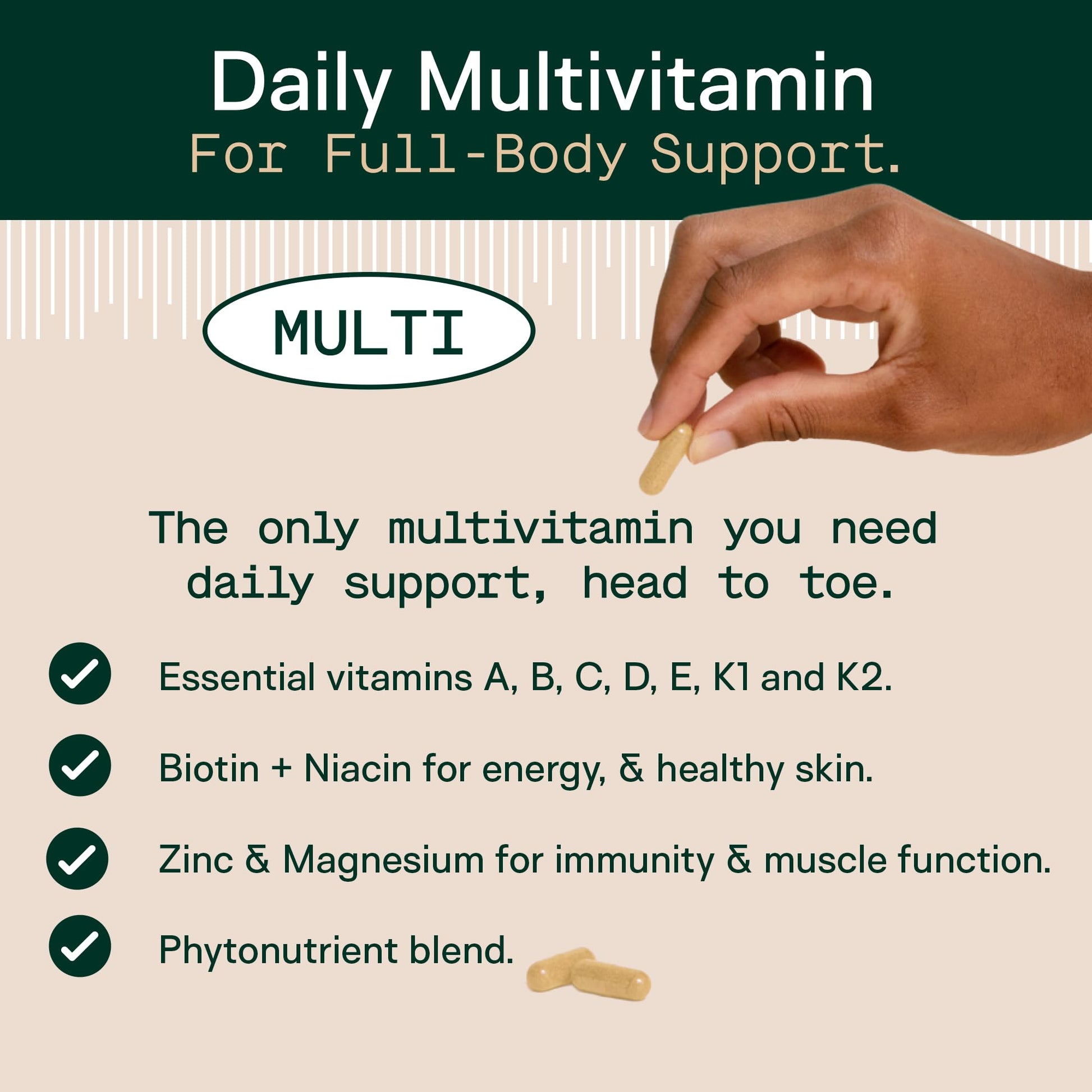 Adapt Naturals Multivitamin for Women & Men, Bioavailable Easy-to-Absorb Multivitamin Daily Supplement with Biotin, Niacin, Vitamin A, B, C, D, E, K1, Zinc, Magnesium - Immune Support - 30 Day Supply ADAPT NATURALS BY CHRIS KRESSER Au supplements