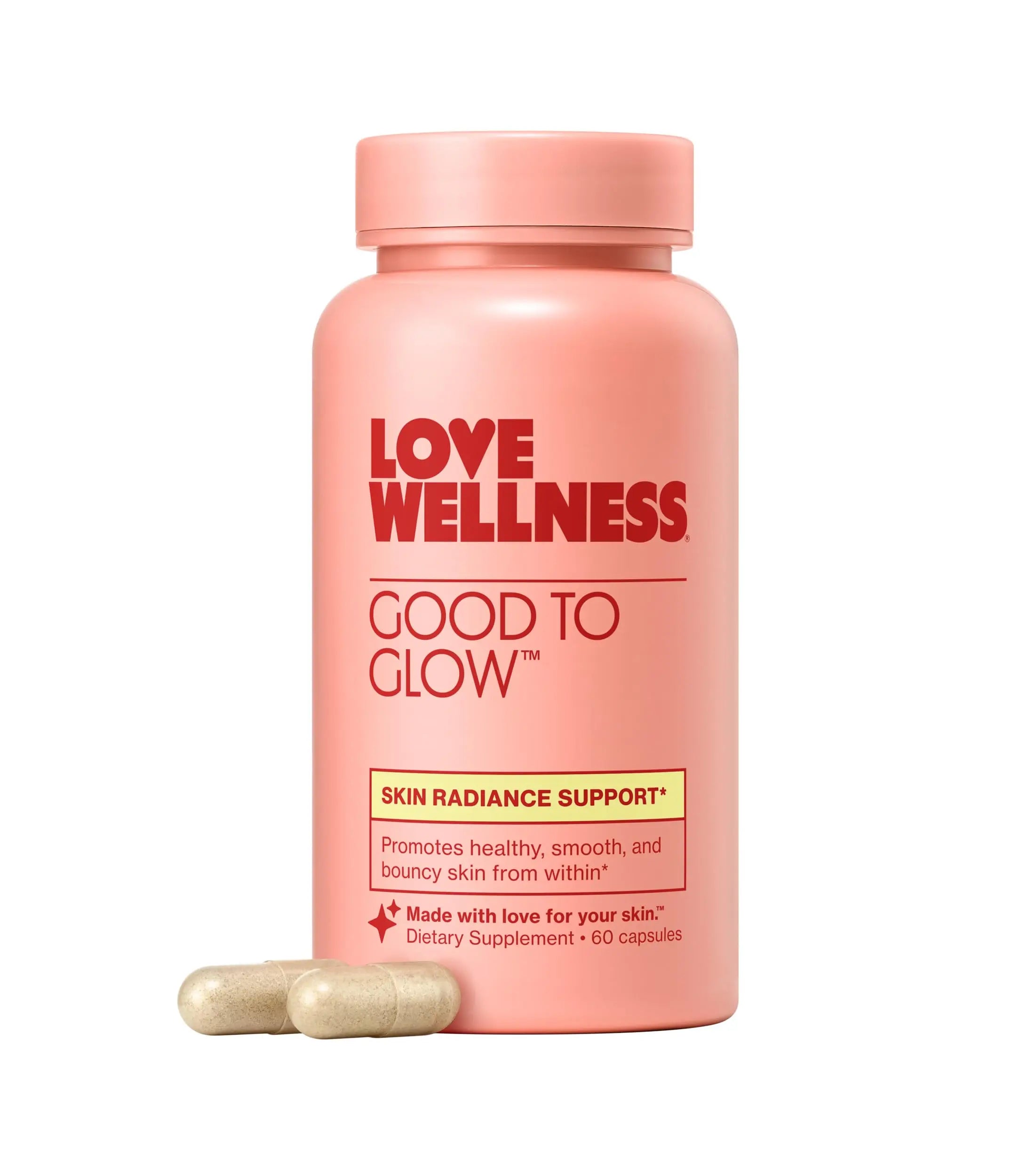 Love Wellness Good to Glow | Collagen Supplement with Biotin, Vitamin C, E, Ashwagandha & Zinc | Promotes Smooth, Glowing & Clear Skin | Enhances Smoothness & Promotes Healthy Skin | 60 Count Love Wellness Au supplements
