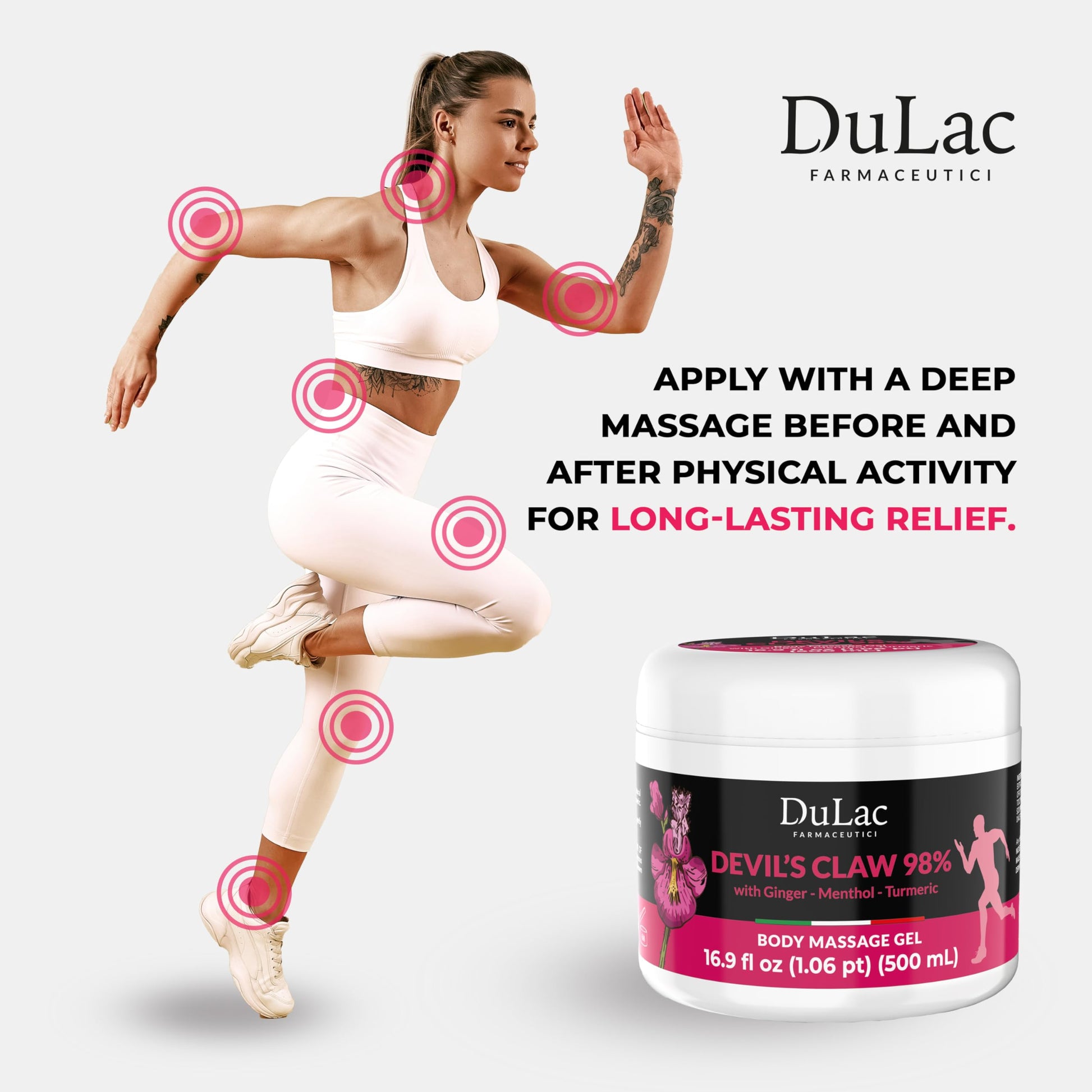 Dulac - Devil's Claw 98% Cream Maximum Strength 16.9 Fl Oz, Natural Joint and Muscle Comfort Cream, Enriched with Menthol for Cool Effect DULÀC FARMACEUTICI 1982 Au supplements