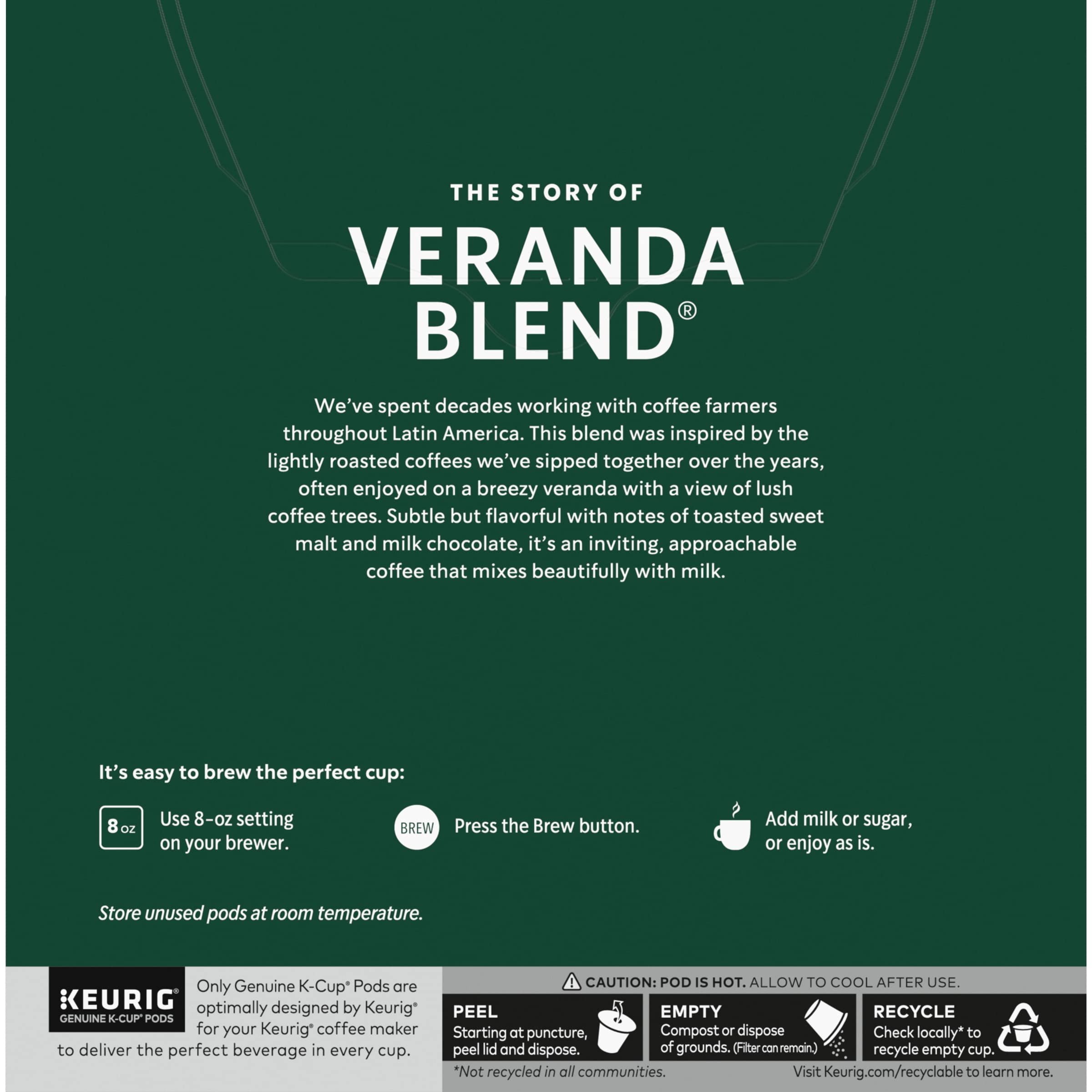Starbucks Veranda Blend Coffee K-Cups,4/24 Pack-96 K-Cups Starbucks Au supplements