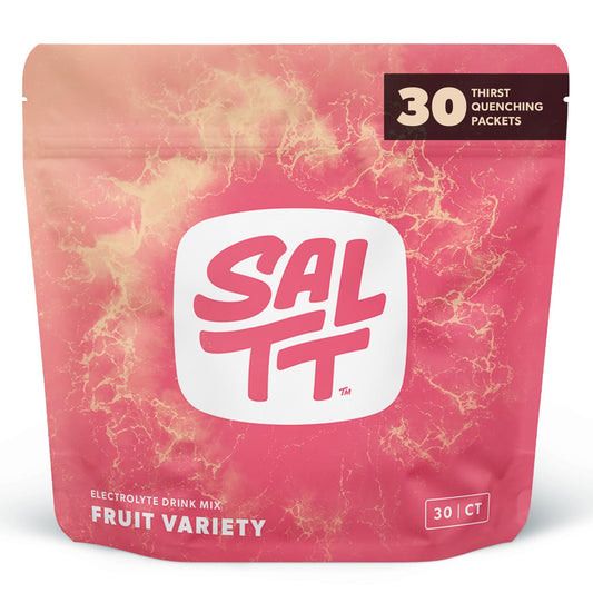 SALTT Electrolytes Powder Packets, Fruit Variety Pack (30 Packets) - Magnesium, Potassium, Sodium, Trace Minerals - Vegan, Sugar Free, Gluten Free - Travel Essentials - Made in USA Keto ChowUS supplements