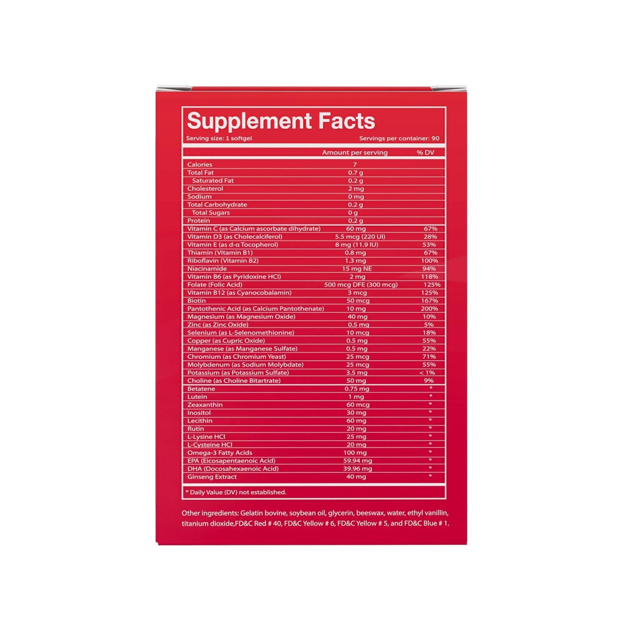 Vivioptal Active, 90 Softgels (1 Year Supply), Ginseng & Omega 3, Multivitamin & Multimineral, Gluten Free, German Formula Vivioptal Vitamins Au supplements