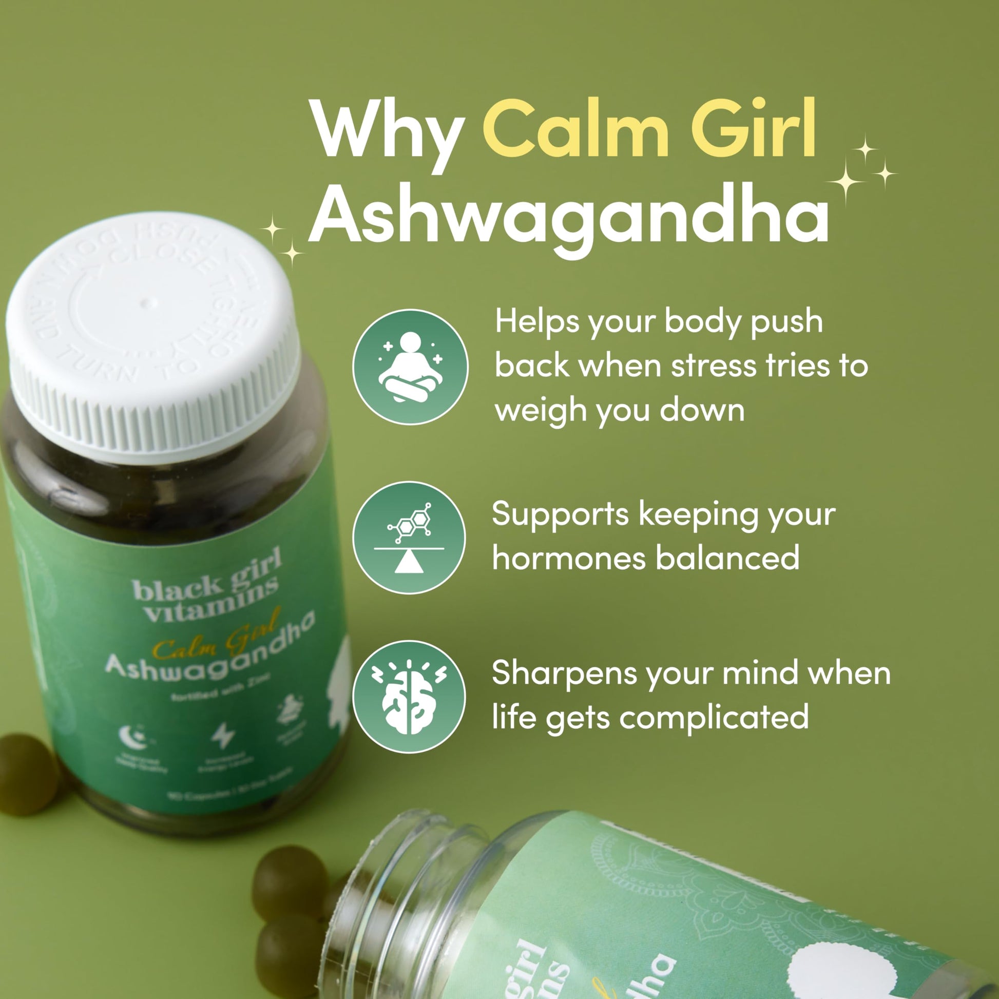 Black Girl Vitamins Calm Girl Ashwagandha + Zinc Gummies Stress Support, Promotes Relaxation & Mental Clarity, Supports Sleep & Immune Health – Doctor-Formulated Daily Vegan Supplement Black Girl Vitamins Au supplements