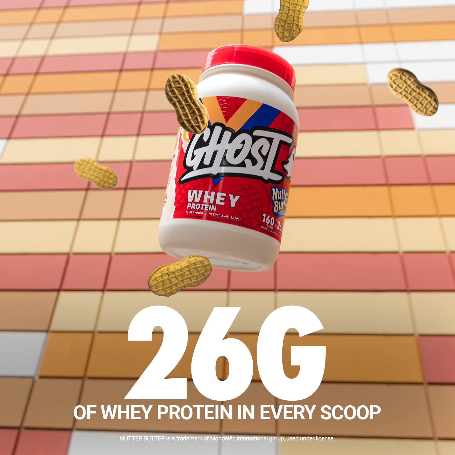 GHOST Whey Protein Powder, Nutter Butter - 2LB Tub, 26G of Protein - Peanut Butter GHOST Au supplements