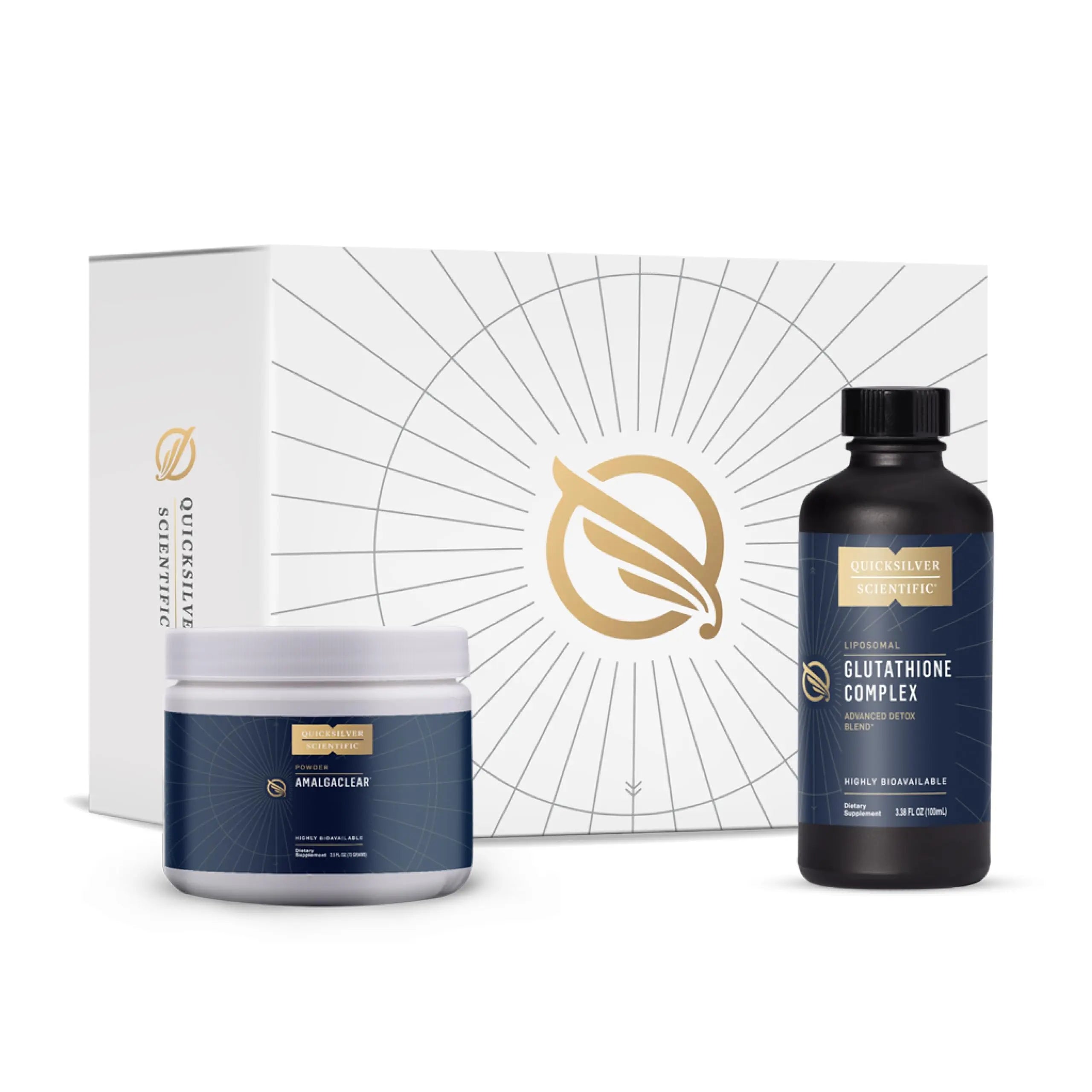 Quicksilver Scientific MerProtect Protocol - 2-Product Liver + GI Cleanse, Liposomal Glutathione Complex Supplement, Cleansing Support with Milk Thistle (2 Piece Kit with Program) Quicksilver Scientific Au supplements