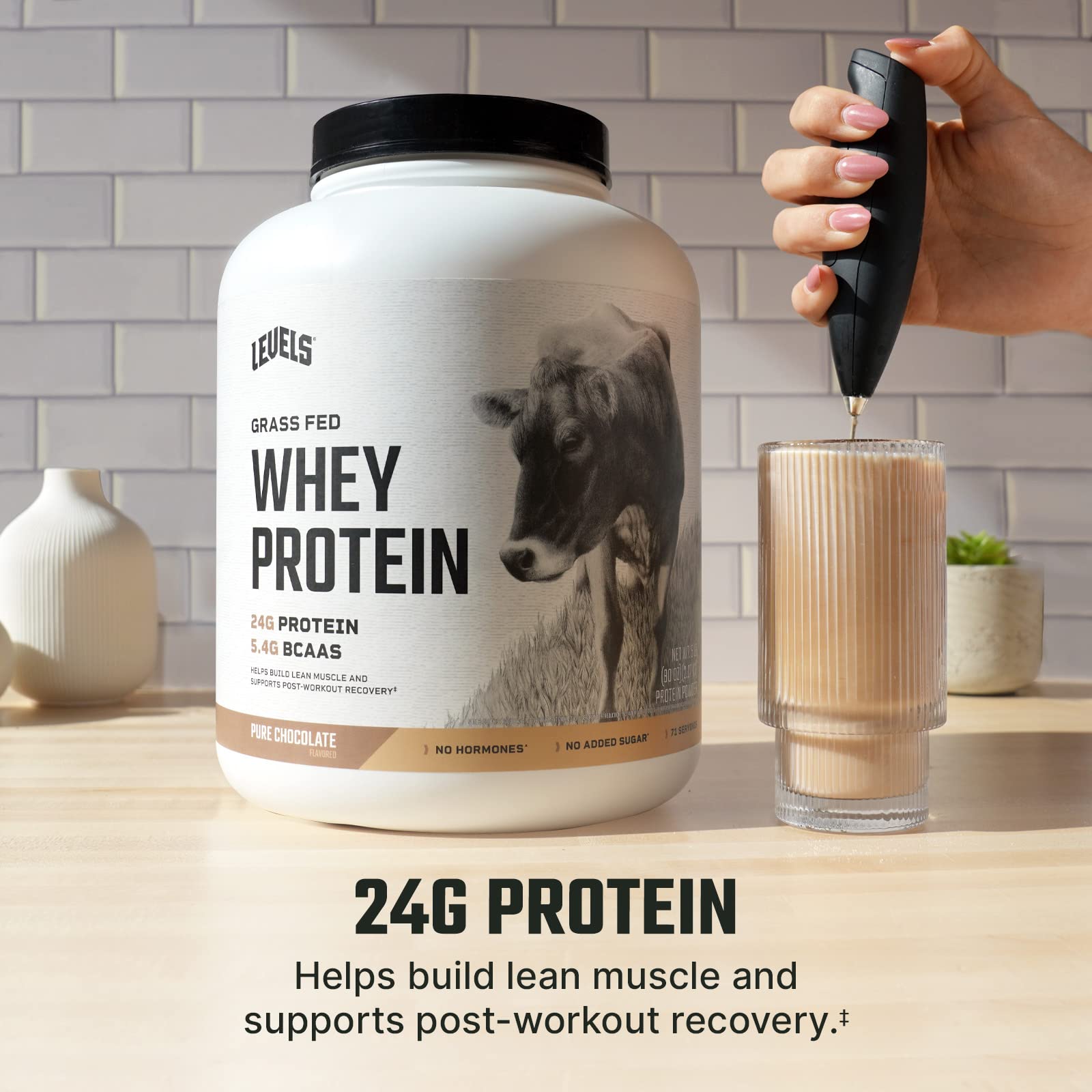Levels Grass Fed 100% Whey Protein, No Hormones, Pure Chocolate, 5LB Levels Nutrition Au supplements