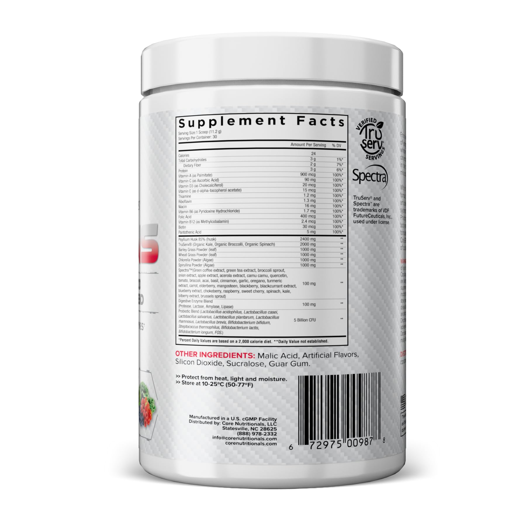Core Nutritionals Greens | Premium Superfood Reds & Greens Blend | 5 Billion CFU Probiotics, Digestive Enzymes, & Antioxidants | 30 Servings (Berry Bliss) Core Nutritionals Au supplements