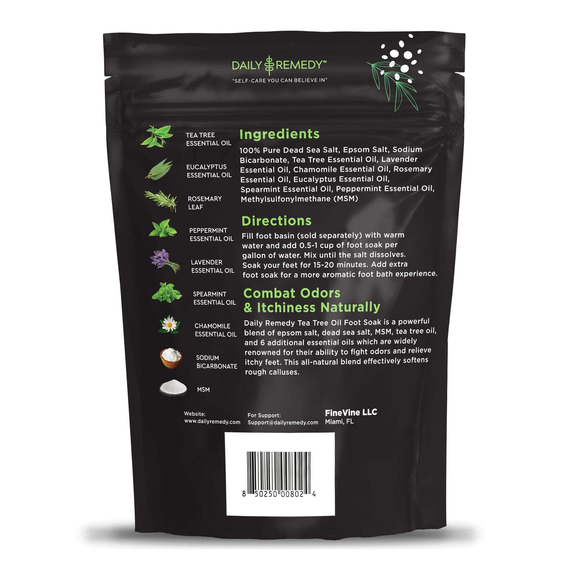 Tea Tree Oil Foot Soak with Epsom Salt - Made in USA - for Toenail Athletes Foot DAILY REMEDY Au supplements