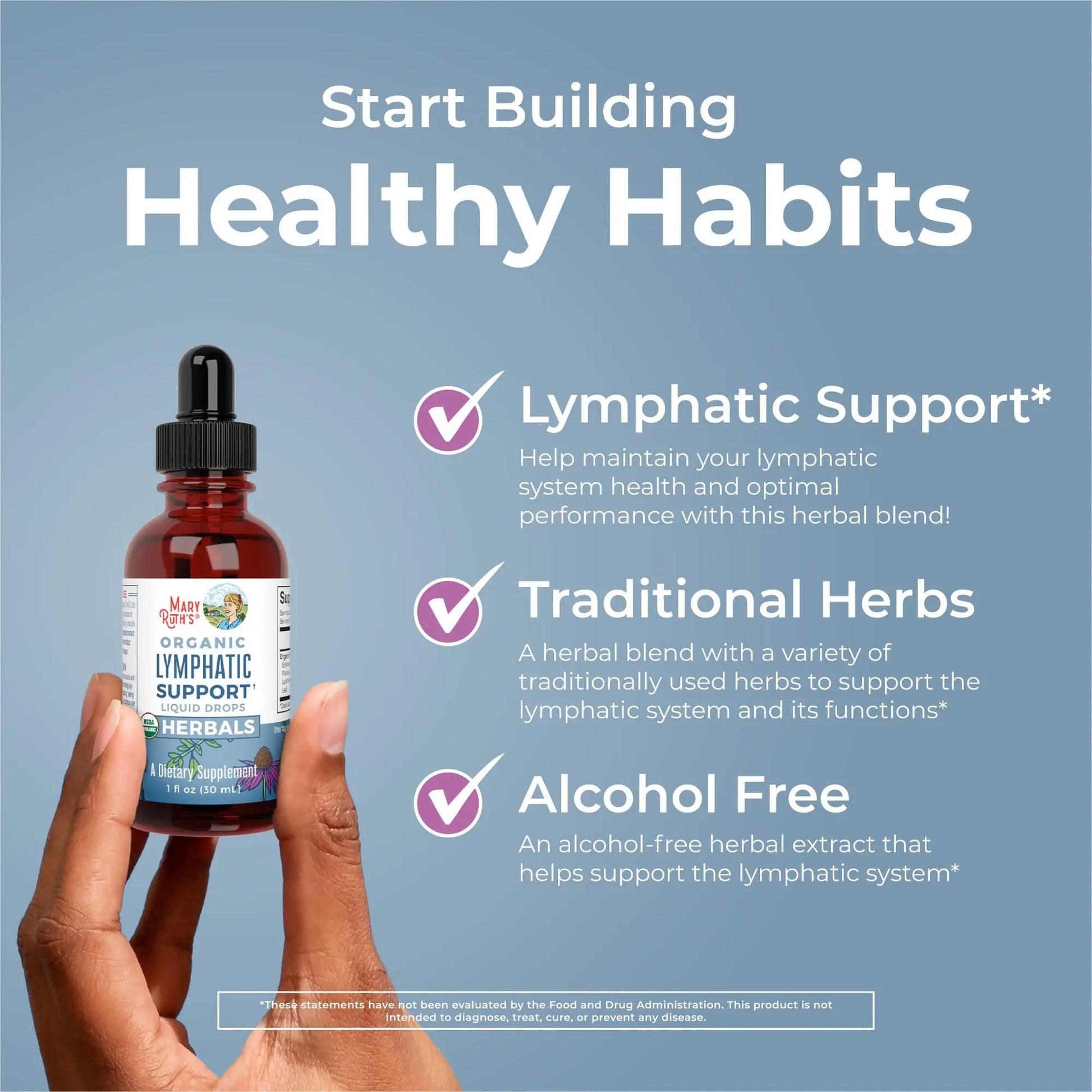 Lymphatic Support Drops by MaryRuth's | USDA Organic Lymphatic Cleanse Immune Support Supplement| Lymphatic Support with Echinacea & Elderberry | Blue Vervain | Vegan | Non-GMO | 30 Servings MARYRUTH'S Au supplements