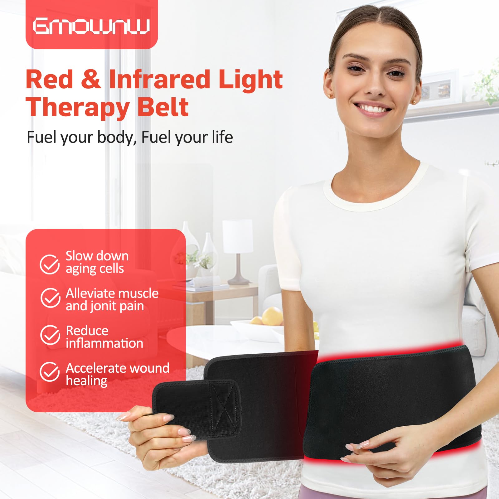 Red Light Therapy for Body, Infrared Light Therapy for Shoulder Waist Muscle Pain Relief GMOWNW Au supplements
