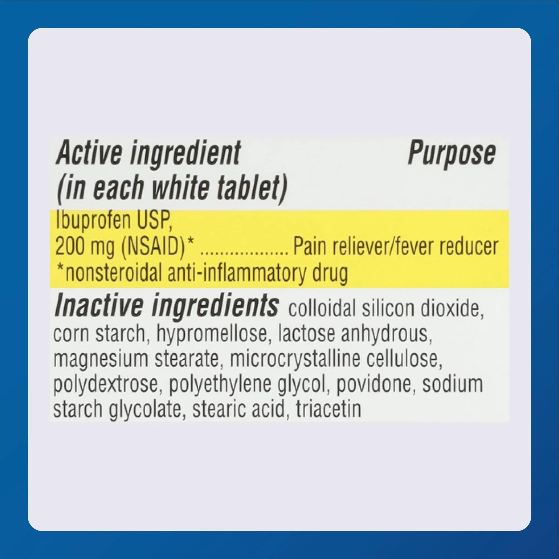 MAJOR Dye-Free Ibuprofen Tablets 200 mg - Helps Temporarily Reduce Fevers - Offers Pain Relief - 100 Tablets (1-Pack) MAJOR Au supplements