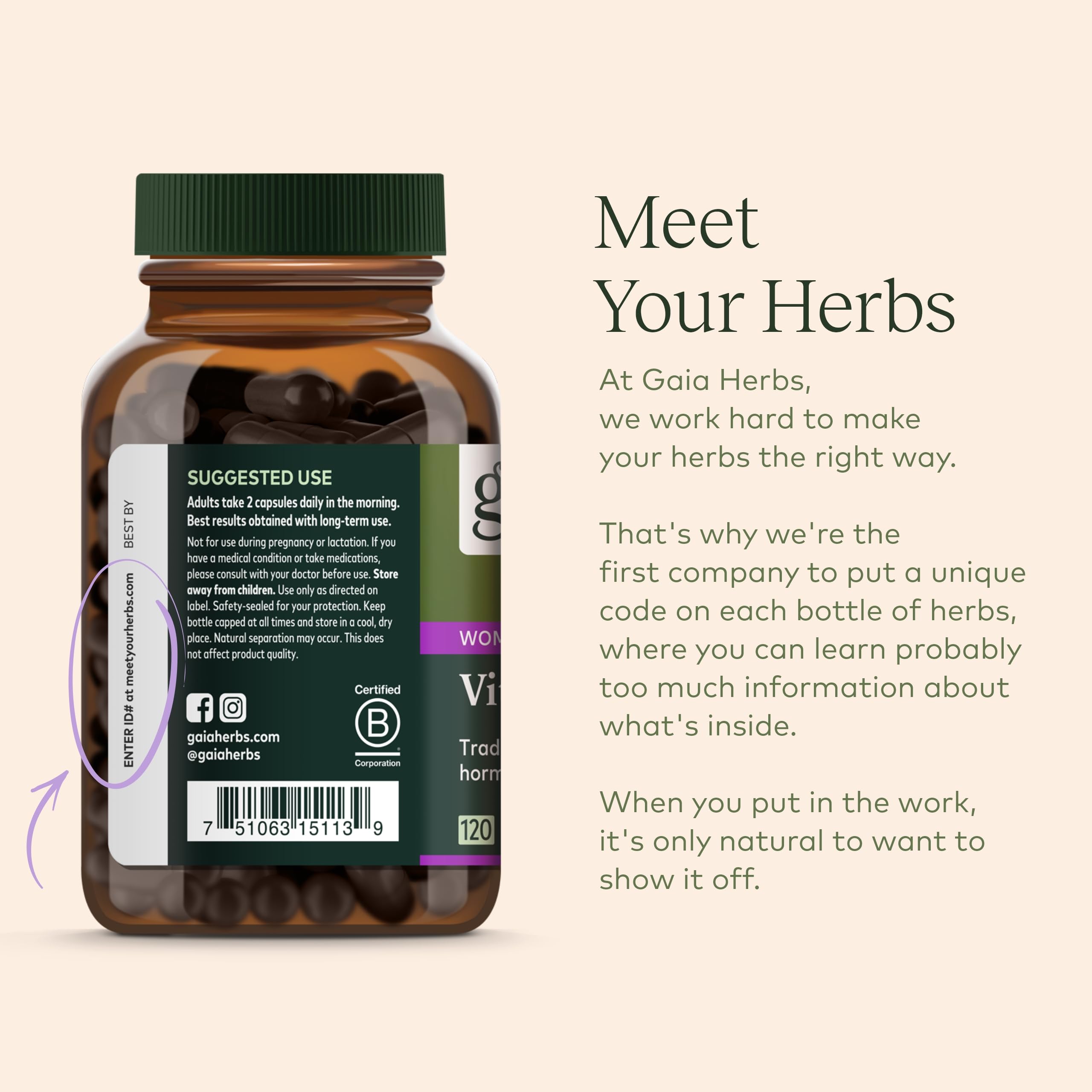 Gaia Herbs, Vitex Berry Vegan Liquid Phyto Capsules - PMS Support Supplement, Chaste Tree berry Gaia Herbs Au supplements