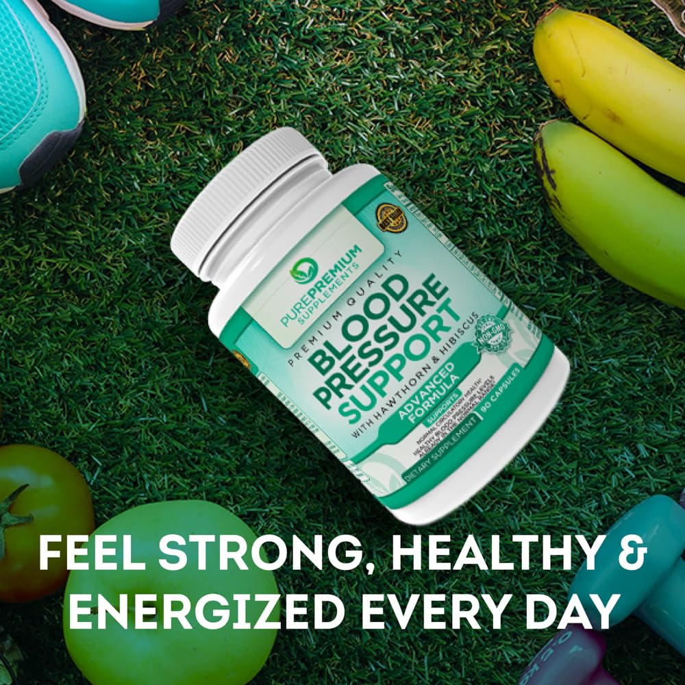 PurePremium Blood Pressure Support Supplement with Hawthorn, Hibiscus & Garlic PurePremium Supplements Au supplements