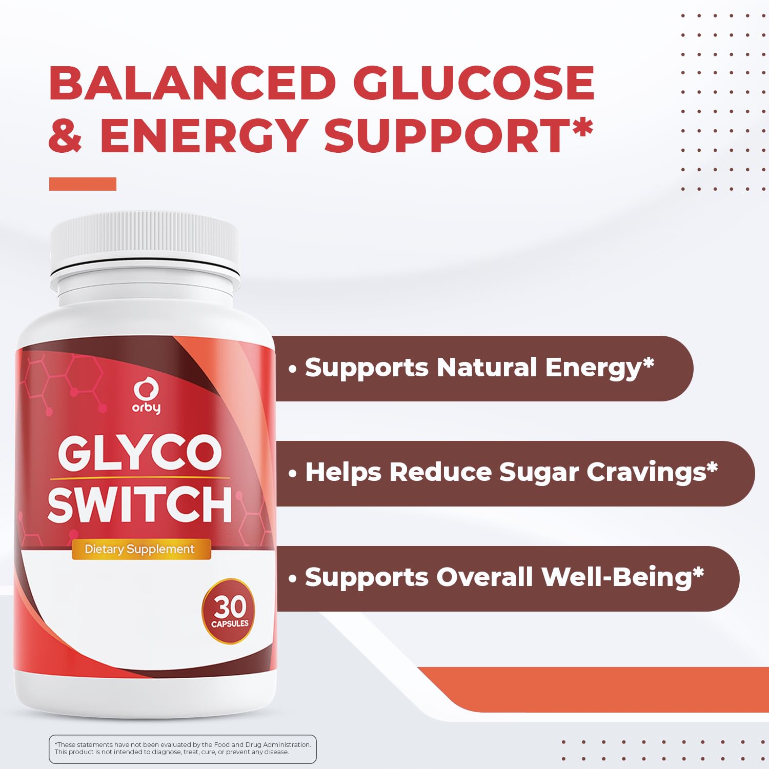 Orby GlycoSwitch – Natural Daily Wellness Supplement with Vitamin C, D3, Magnesium & Chromium – Non-GMO, GMP Certified, Made in USA – 30 Capsules, 1 Month Supply Orby Au supplements