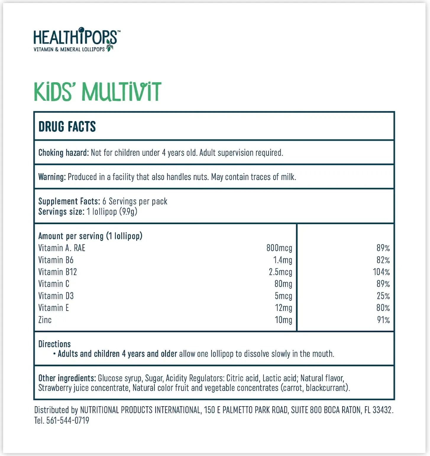 Healthipops Kids Multivitamin Lollipops (6-Pack) Healthipops Vitamin & Mineral Lollipops Au supplements