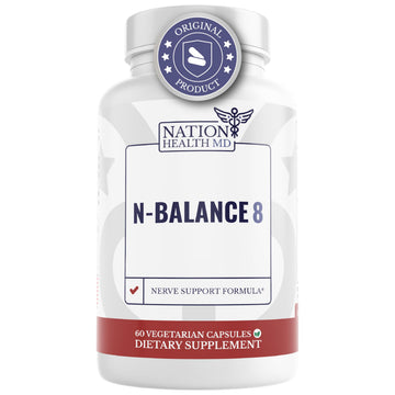 NATION HEALTH MD N-Balance 8 - Nerve Support Formula - Nerve Support Supplement with Alpha Lipoic Acid, Benfotiamine and ALA - Nerve Health Supplements for Men & Women, 120 Capsules NATION HEALTH MD Au supplements