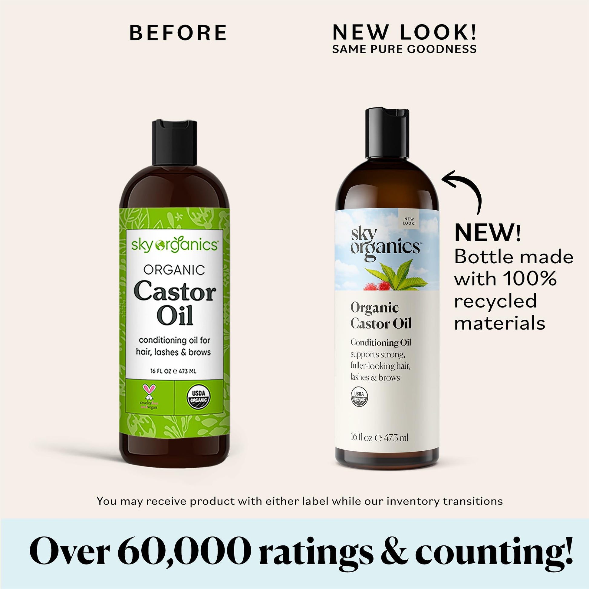 Sky Organics Castor Oil (2x16oz) USDA Organic Cold-Pressed Unrefined100% Pure Sky Organics Au supplements