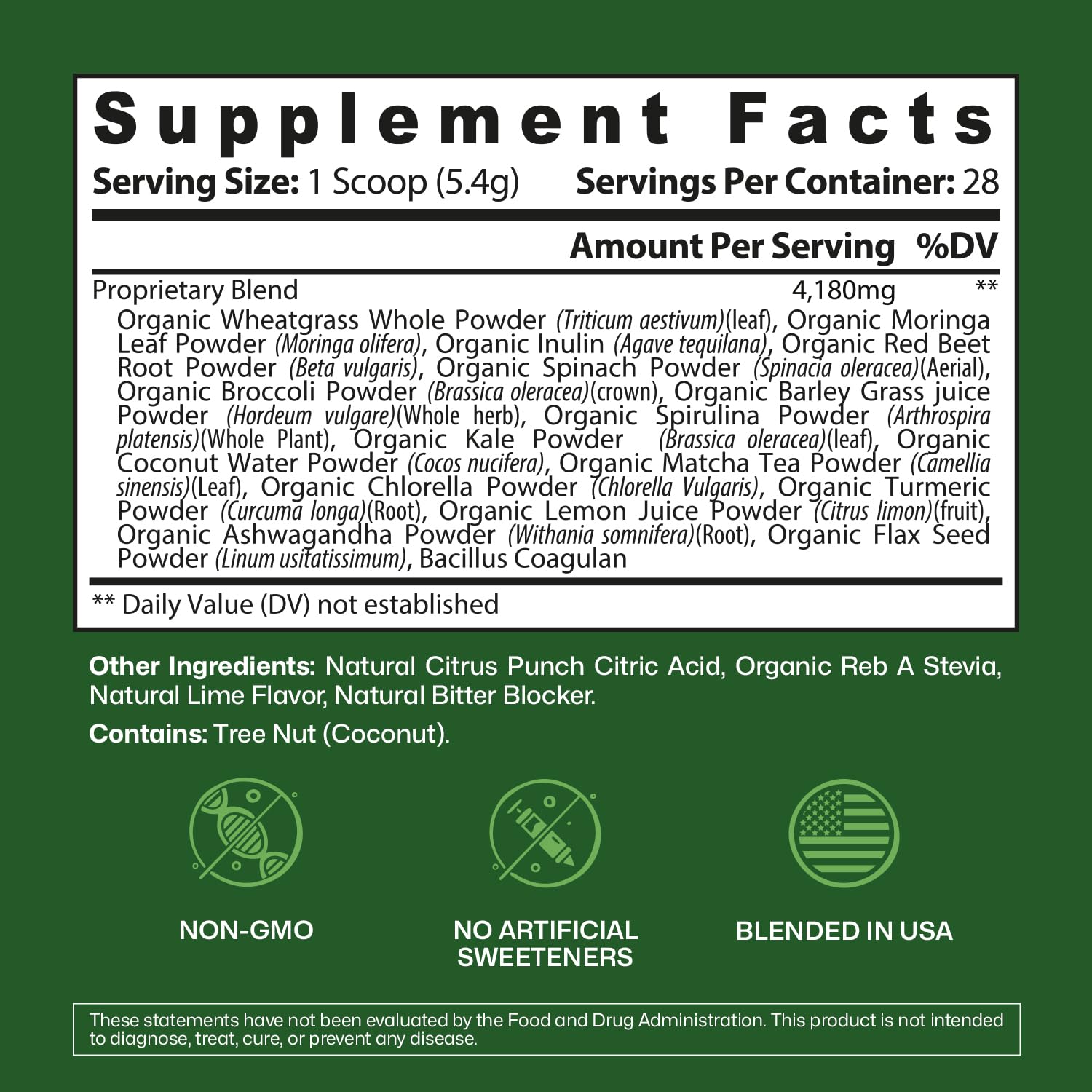 ColonBroom Superfood Greens Powder Supplement | Super Greens Juice Powder with Probiotics, Prebiotics, Spirulina & Chlorella | Natural for Energy, Immunity, Digestion & Detox Support | 28 Servings ColonBroom Au supplements