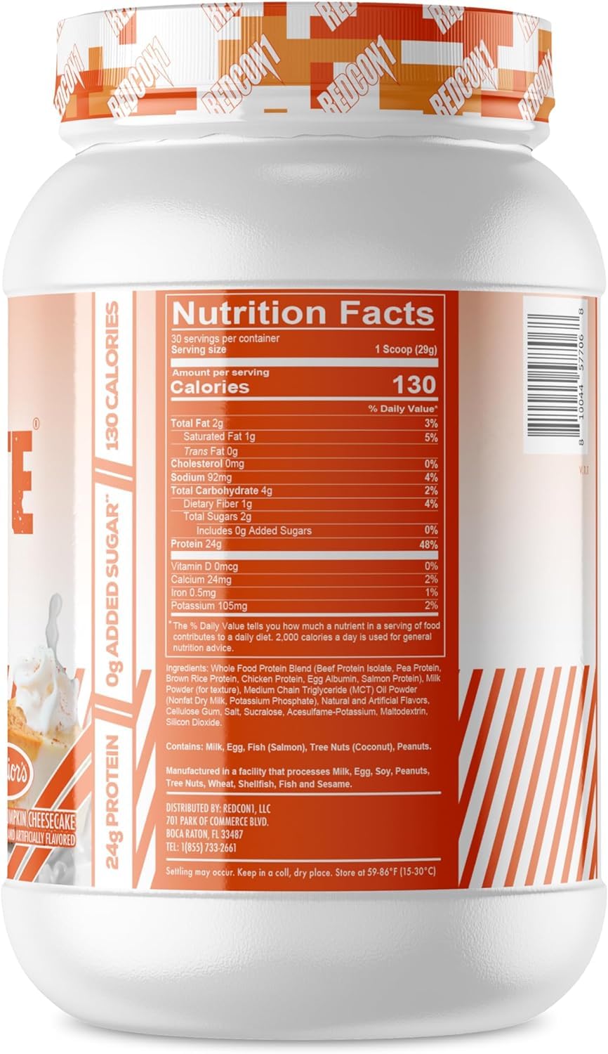 REDCON1 MRE Lite Whole Food Protein Powder, Juniors, Pumpkin Cheesecake - Low Carb REDCON1 Au supplements