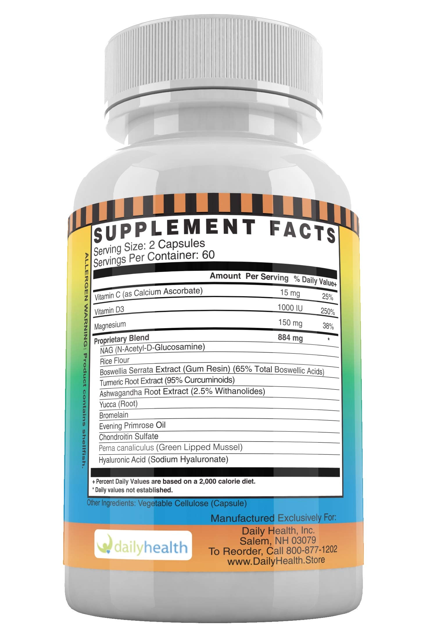Daily Health, FlexProtex D Joint Muscle Support Supplement 3 Bottles Plus 1 Bottle Daily Marine Coral Calcium 90 Capsules Daily Health Au supplements