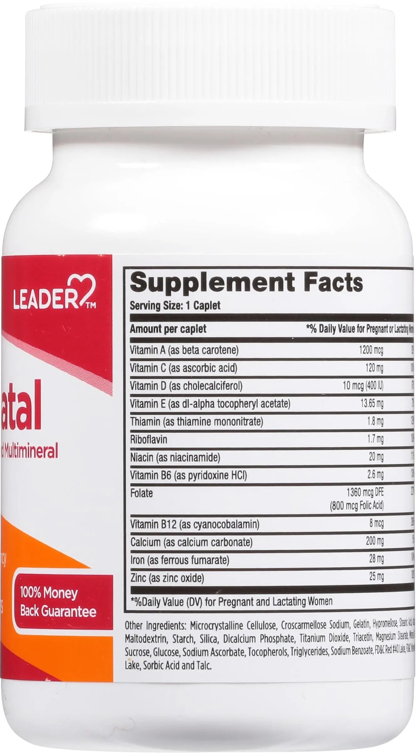 Leader Prenatal Multivitamin with 800mcg Folic Acid & Essential Nutrients for Healthy Pregnancy & Fetal Development, High Potency Vitamin Leader Au supplements