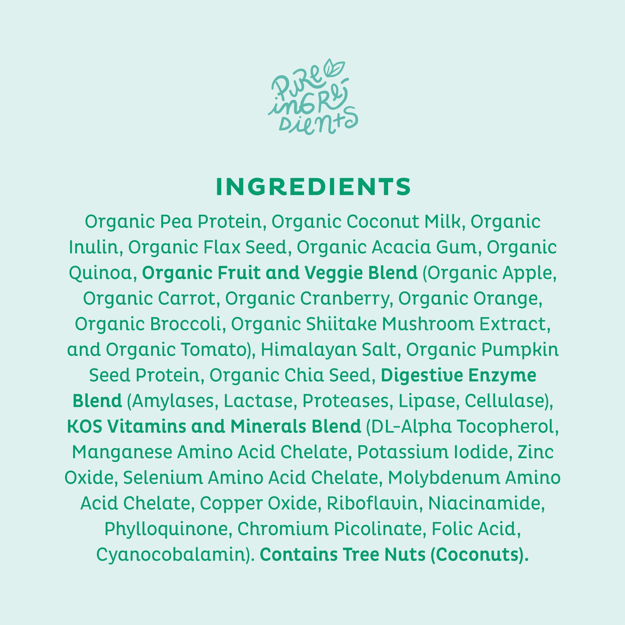 KOS Vegan Protein Powder, Unflavored & Unsweetened - Low Carb Pea Protein Blend KOS Au supplements