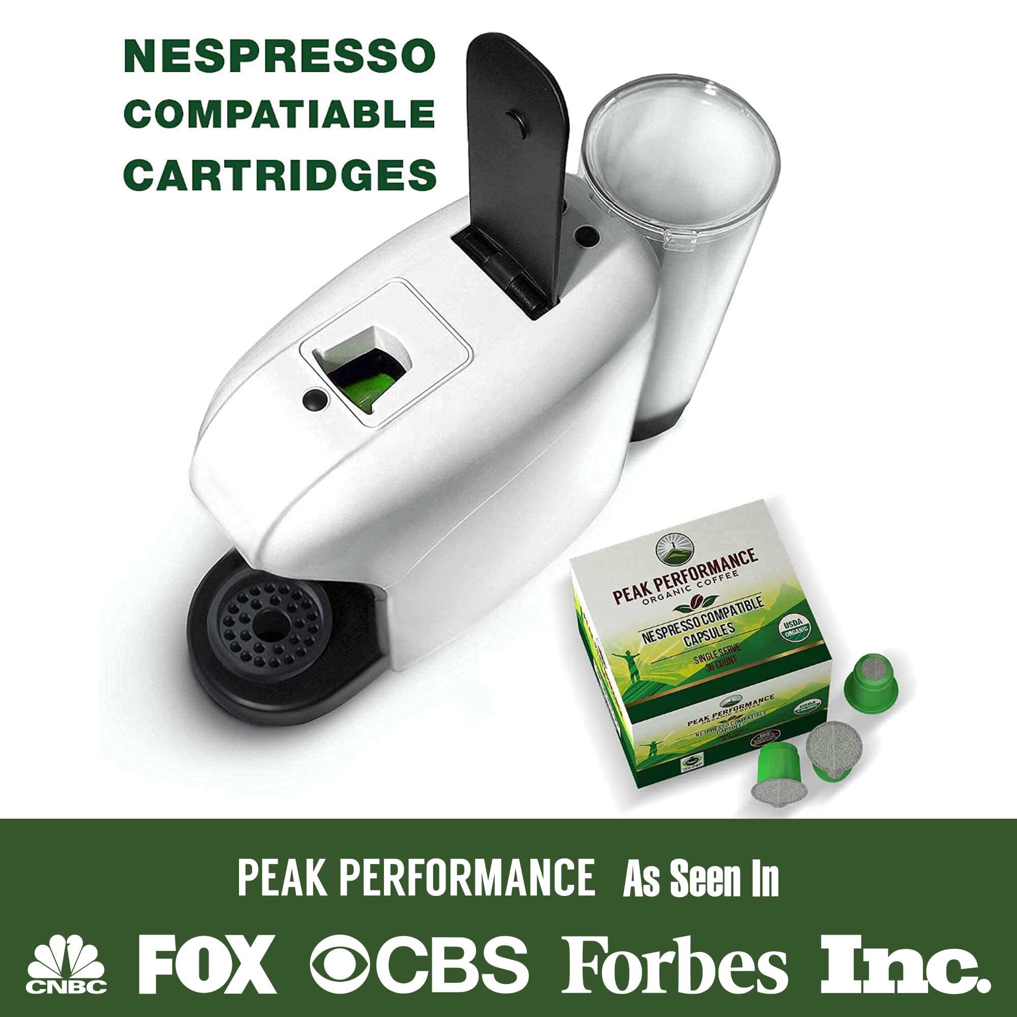 Peak Performance Organic Capsules for Nespresso Machines - Fair Trade, Low Acid, Organic Espresso Coffee Pods (36 Count) Compatible with All Nespresso Capsule Brewers - Medium Roast Single Serve Pod Peak Performance Au supplements