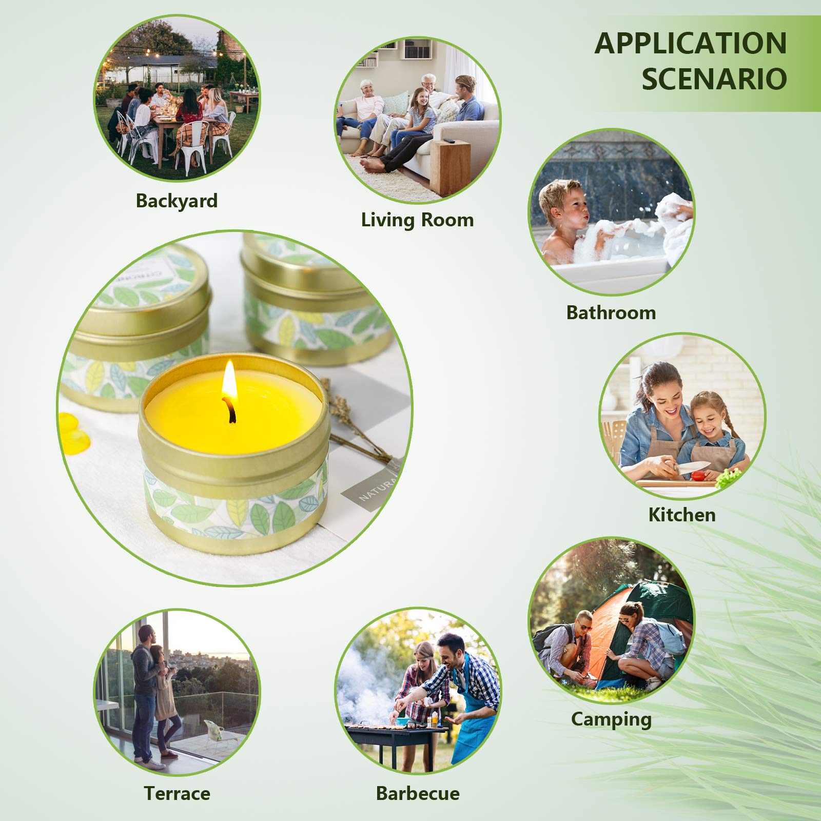 Citronella Candles Outdoor, Scented Candles, Summer Soy Wax Candles, Lemongrass Candles STRN Au supplements