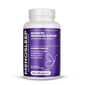 Meno Sleep Menopause Support Supplement: Clinically Proven Ingredients Improve Energy, Mood & Mental Clarity. Magnesium Glycinate, L-Theanine, Ashwagandha, Made in USA, Vegan, Hormone Free 120 Ct MenoMorphosis Au supplements