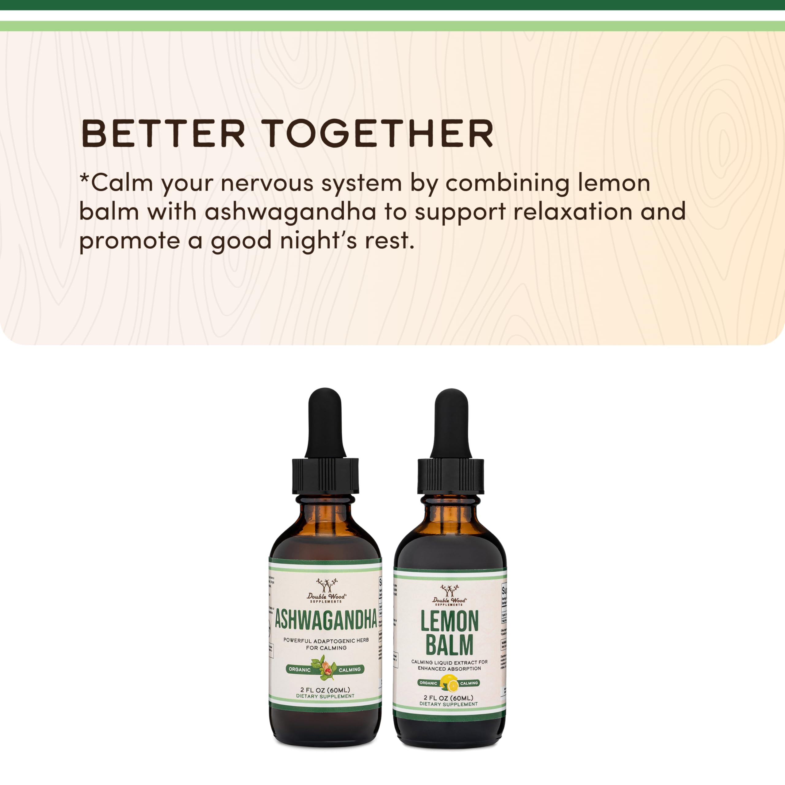 Ashwagandha Organic Drops for Stress Relief (1,200mg, 60 Servings) Ashwagandha Tincture for Adrenal Support and Cortisol Manager (Vegan Safe, Gluten Free, Non-GMO) by Double Wood Double Wood Supplements Au supplements