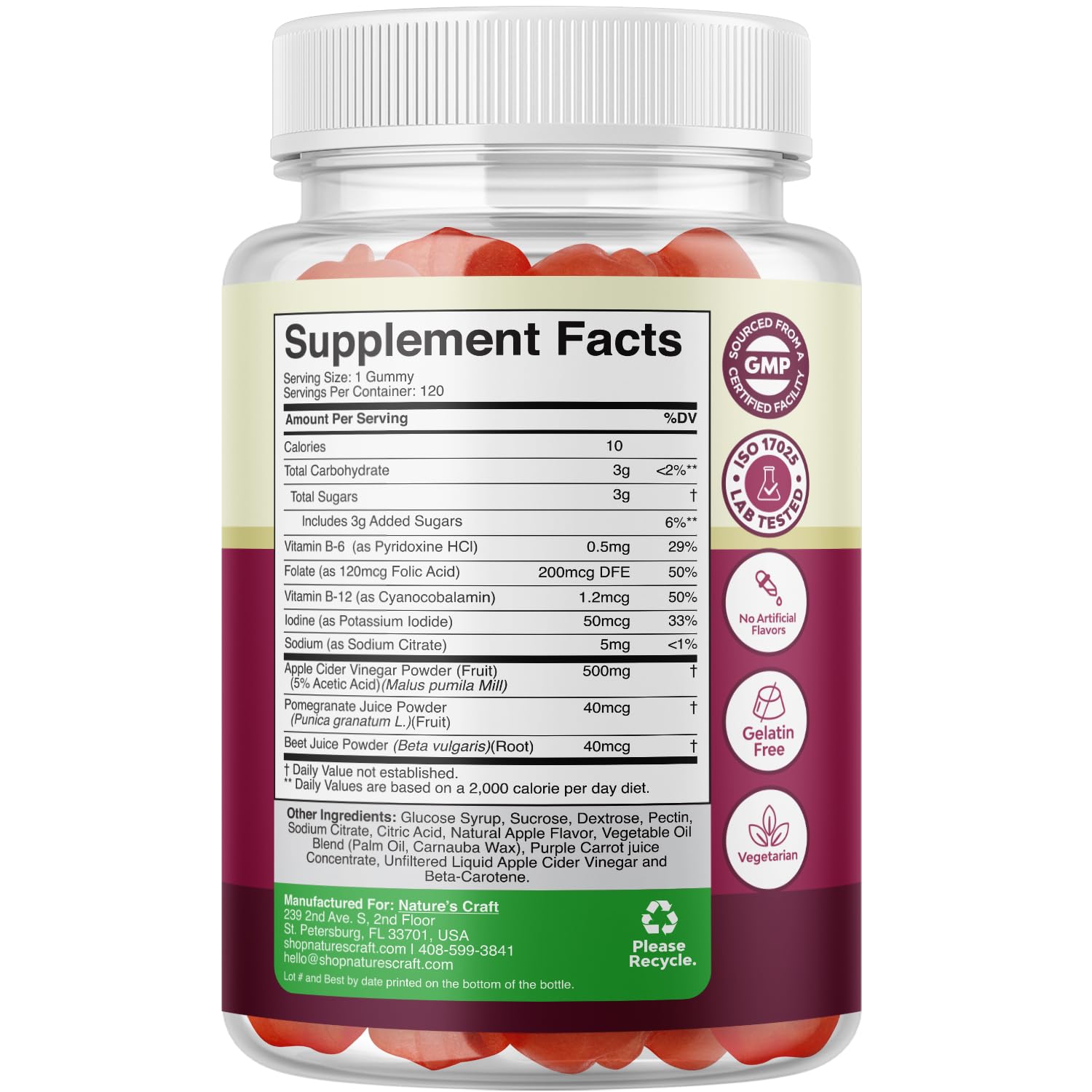 ACV Apple Cider Vinegar Gummies - Natural Energy Supplement ACV with Mother Bio Sense Au supplements