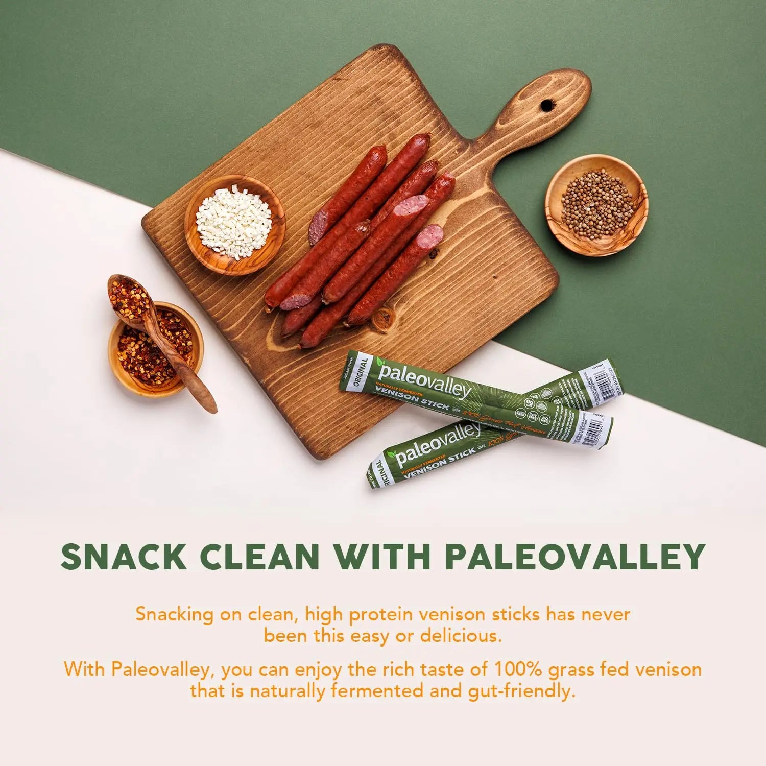 Paleovalley 100% Grass Fed Venison Sticks – 10 Pack – Keto-Friendly, High Protein, Low-Calorie Snack – Omega-3 Rich, Gluten-Free, Nitrate-Free, Naturally Flavored – Healthy On-the-Go Meat Snack Paleovalley Au supplements
