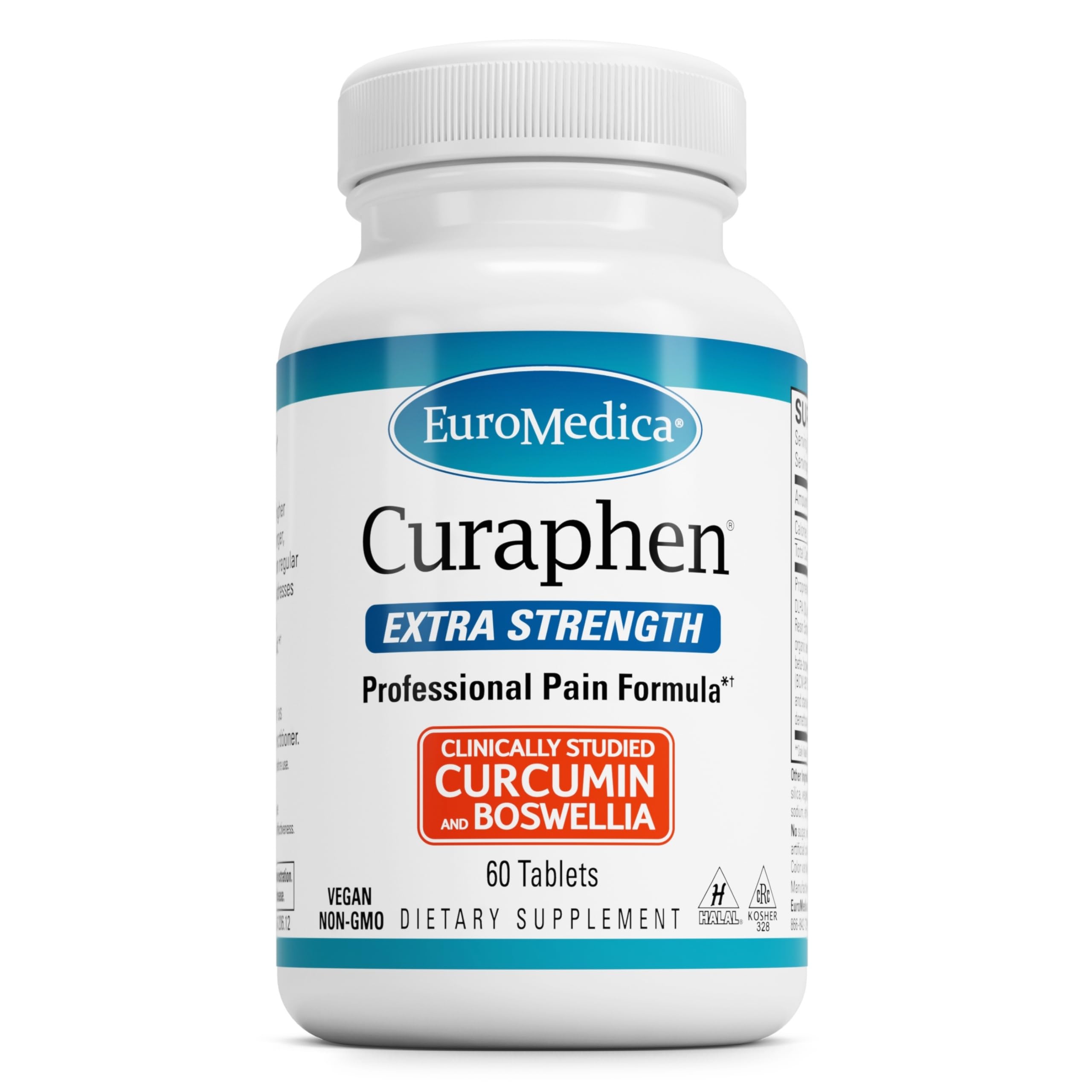 EuroMedica Curaphen Extra Strength - Curcumin & Boswellia Supplement for Healthy Circulation Support - Turmeric Supplement to Support Joints, Muscle Health & Endorphin Production - 60 Tablets EuroMedica Au supplements