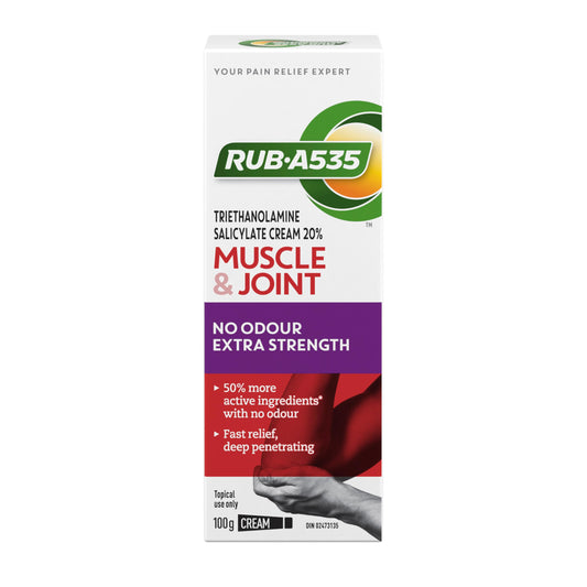 RUB A535 ULTRA STRENGTH NO ODOUR CREAM For Deep Penetrating Relief of Muscle, Joint & Arthritic Pain 100 g Rub A535Au supplements
