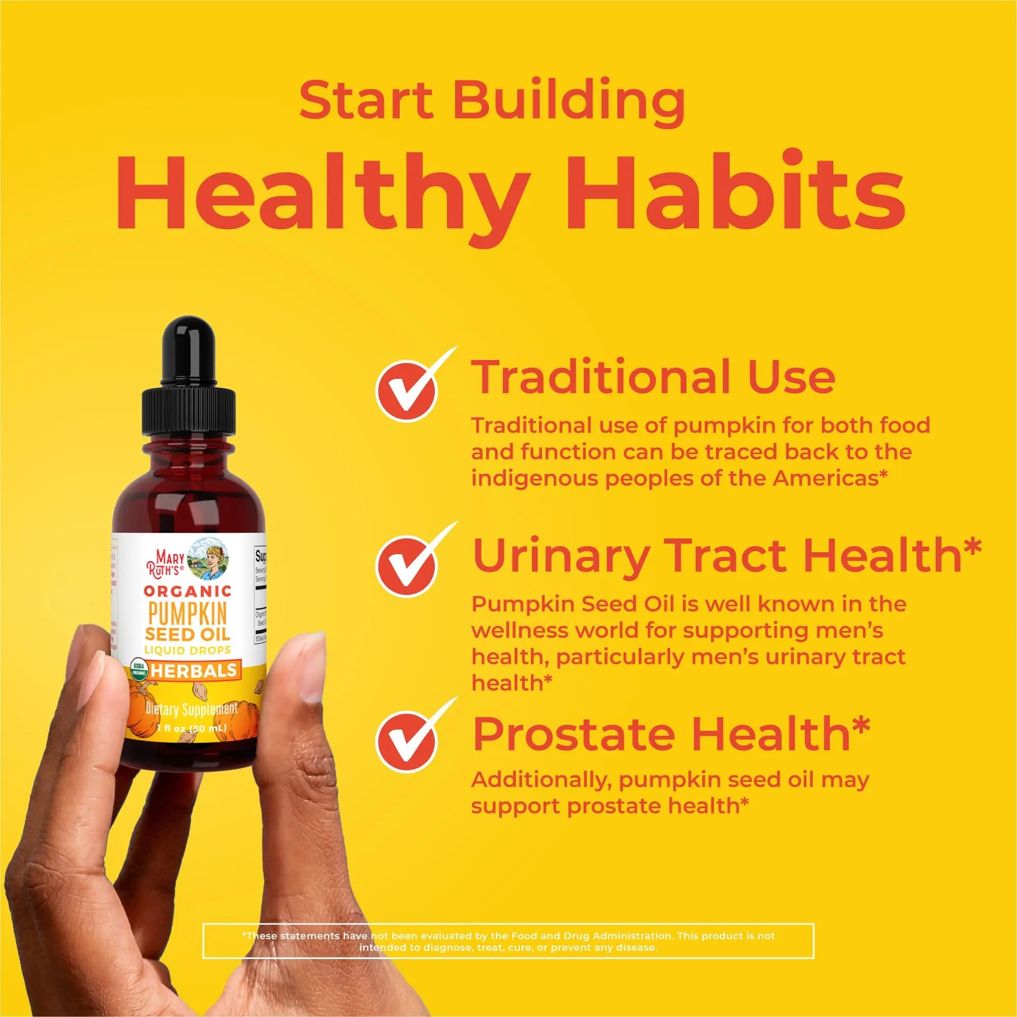 MaryRuth Organics Pumpkin Seed Oil Cold Pressed | 2 Month Supply | USDA Organic Pumpkin Seed Liquid Drops for Men and Women | Urinary Health in Men | Sugar Free | Vegan | Non-GMO | 60 Servings MARYRUTH'S Au supplements