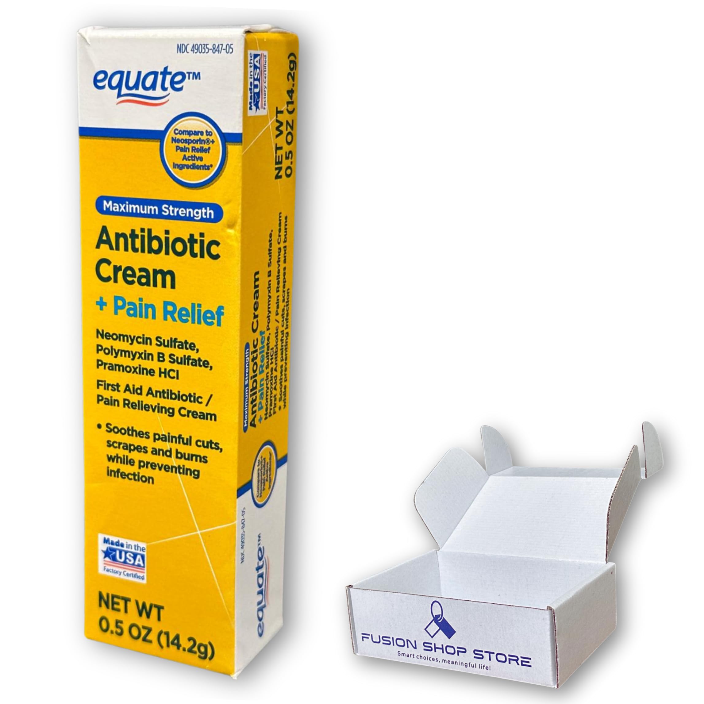 Triple Antibiotic Ointment- Maximum Strength with Topical Analgesic, 0.5 oz (Pack of 1), Boxed by Fusion Shop Store FUSION SHOP STORE Smart choices, meaningful life! Au supplements