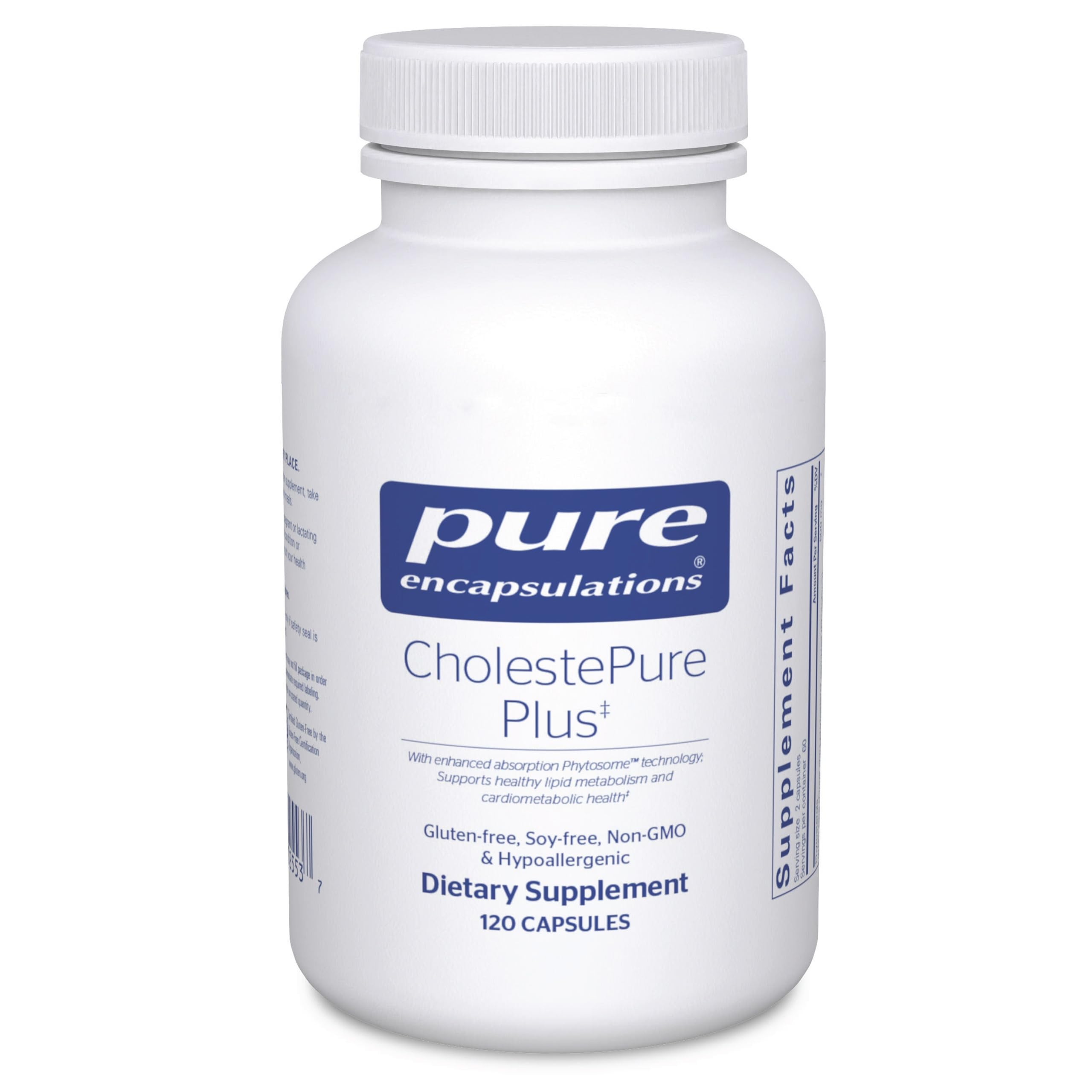 Pure Encapsulations CholestePure Plus 120's - Supports Lipid Metabolism & Heart Health* - Berberine Supplement - with Citrus Bergamot - Gluten Free & Non-GMO - 120 Capsules Pure Encapsulations Au supplements