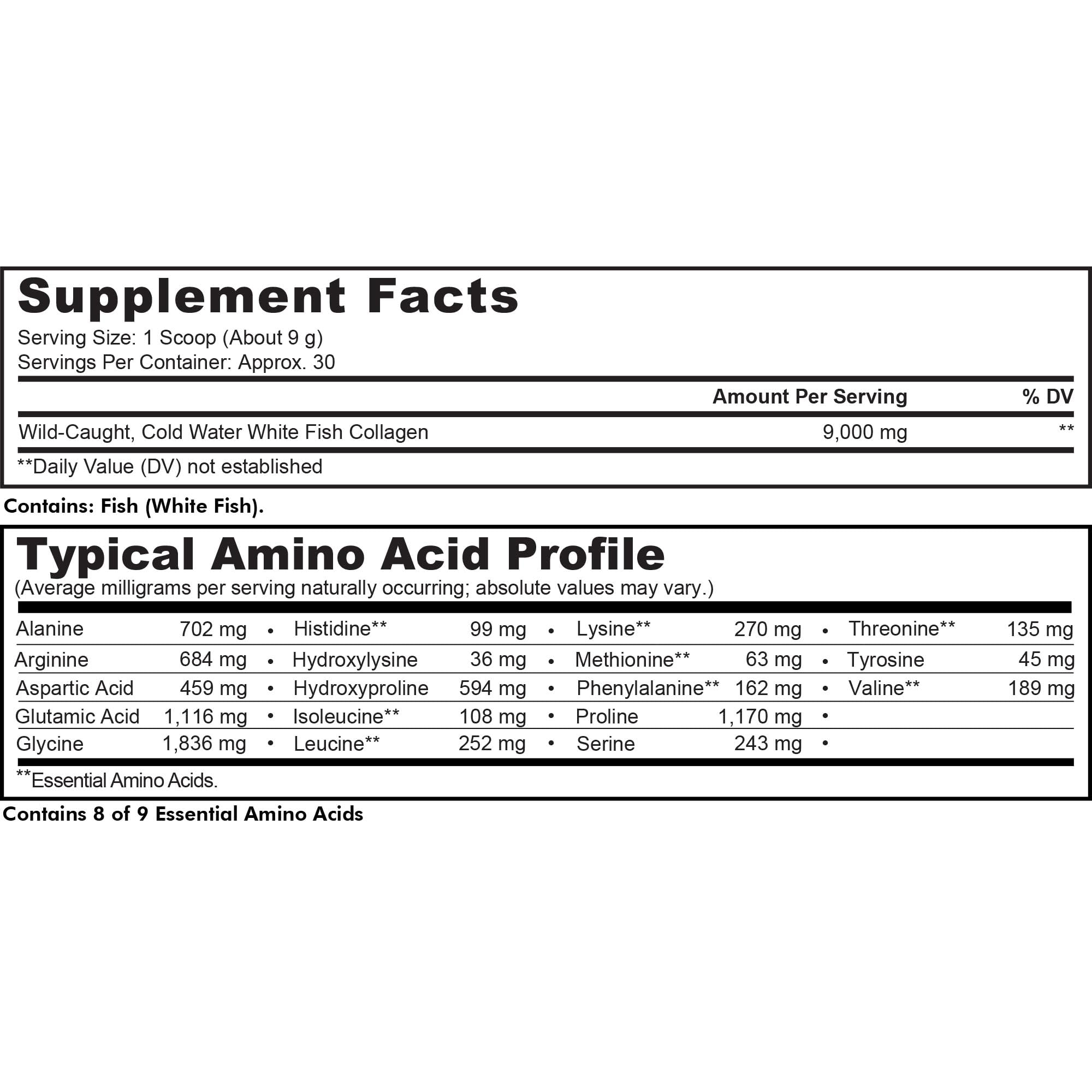Codeage Marine Collagen Powder - Wild-Caught Hydrolyzed Fish Collagen Peptides - Type 1 & 3 Collagen Codeage Au supplements