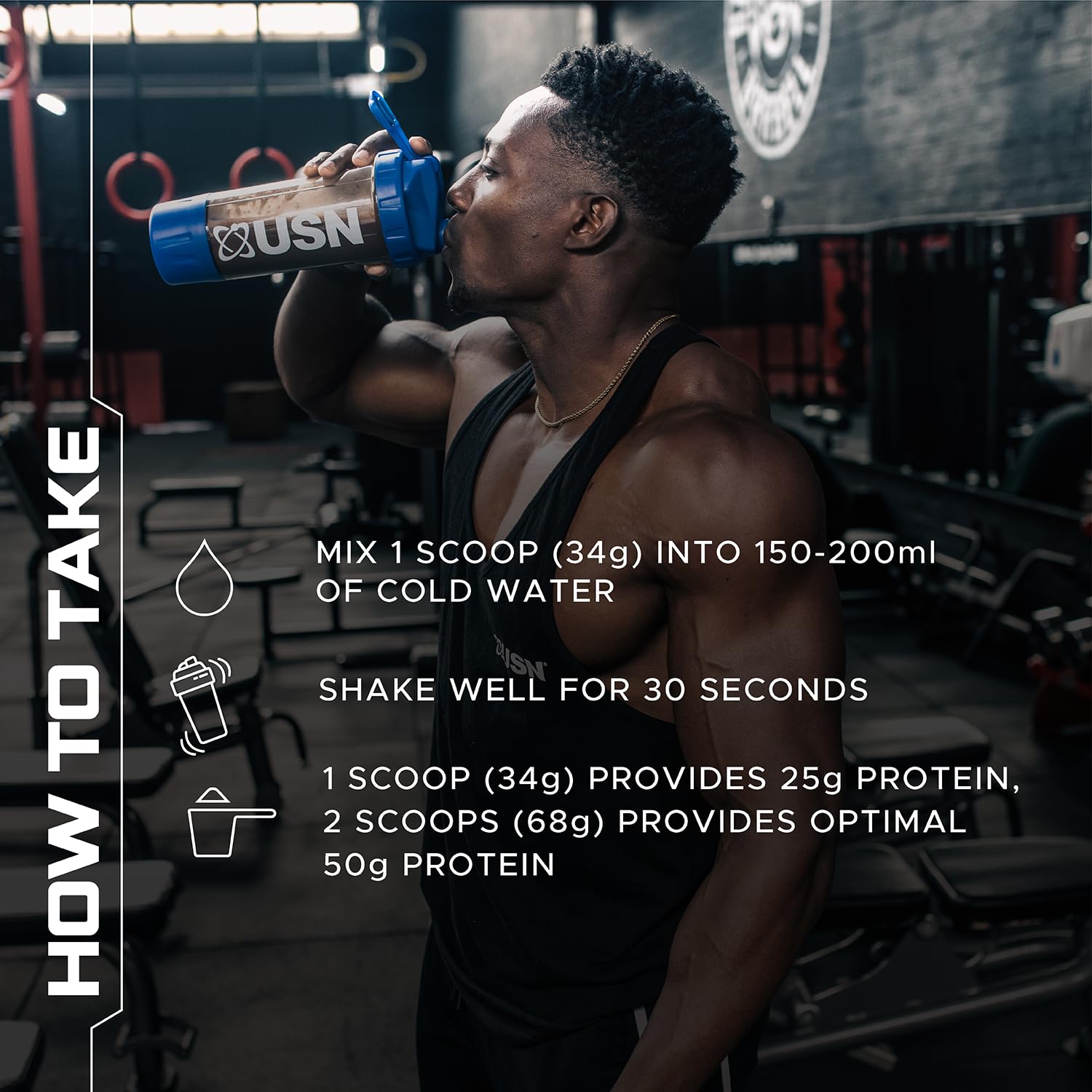 USN Blue Lab Whey Protein Powder: Banana - Whey Protein 2kg - Post-Workout USN Au supplements
